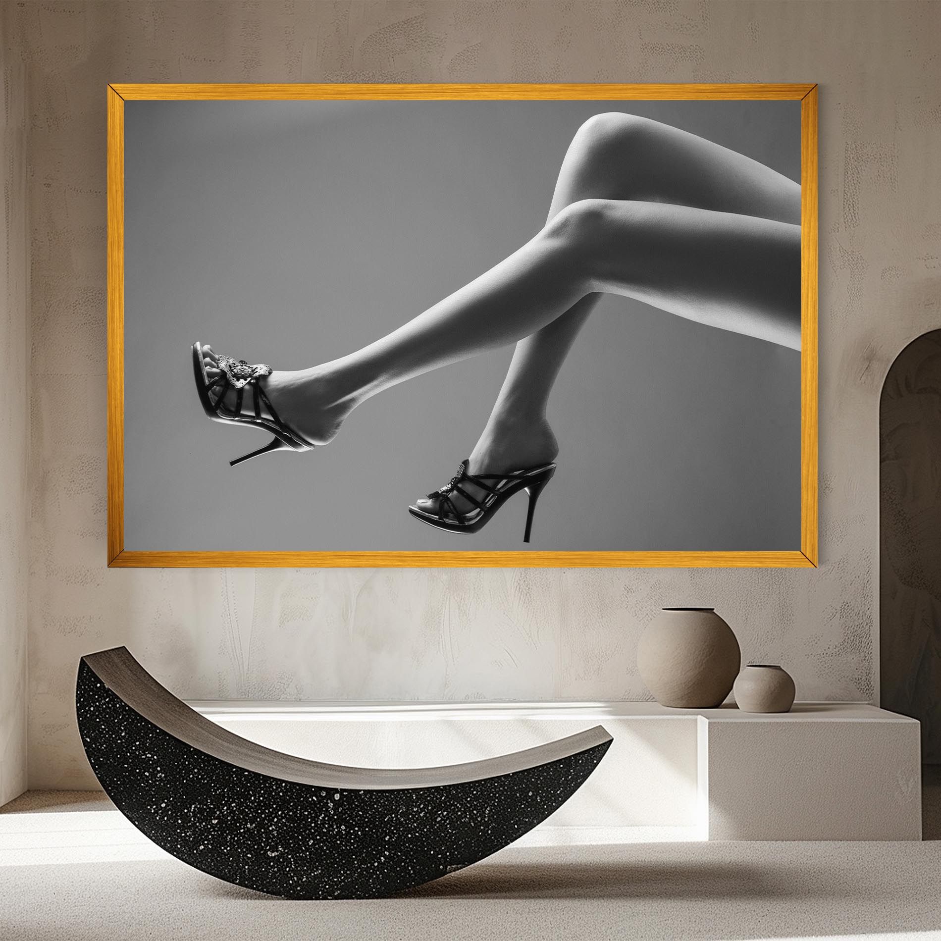 Black Shoes On Grey mockup 8