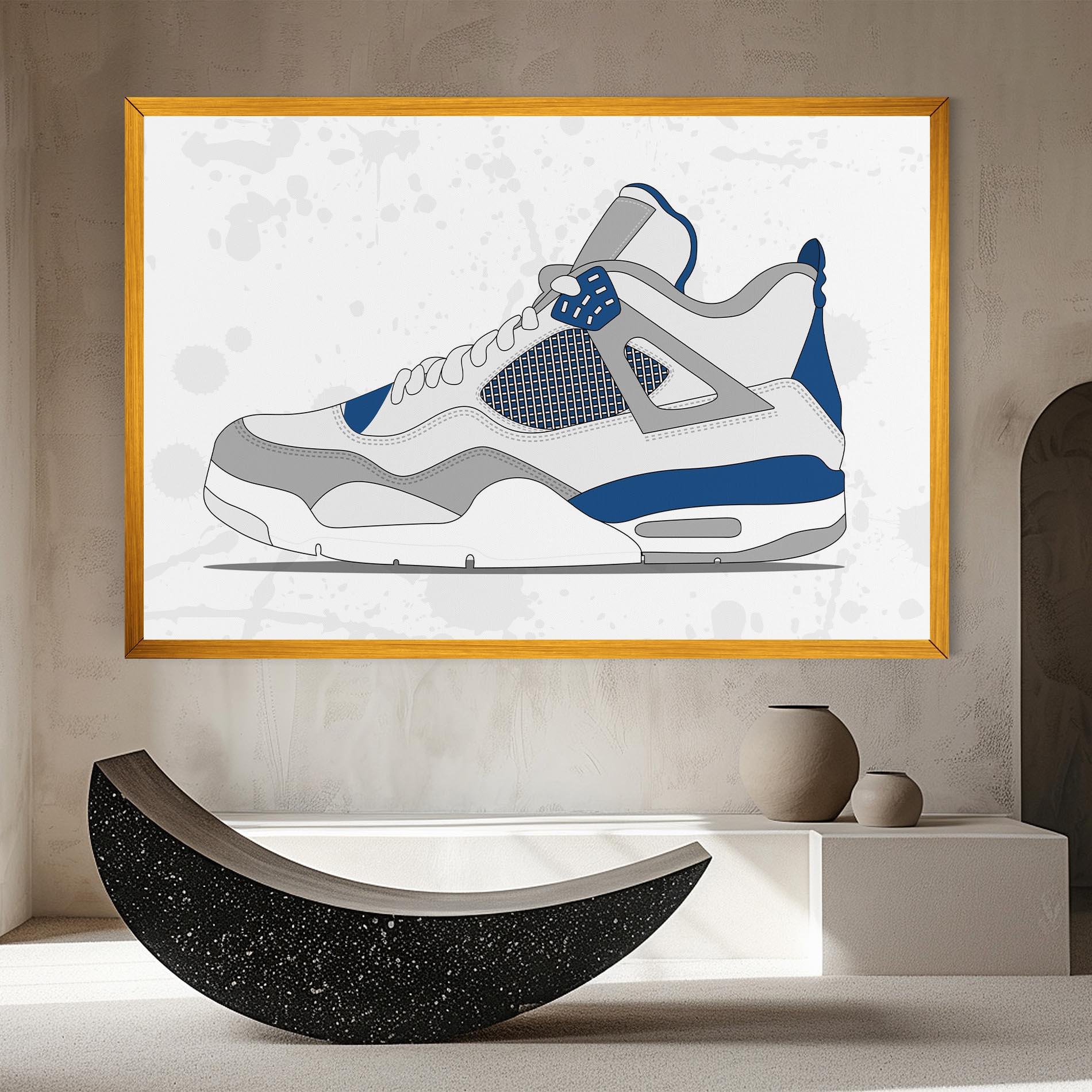 Картина на платно Blue Grey Sneakers mockup 8