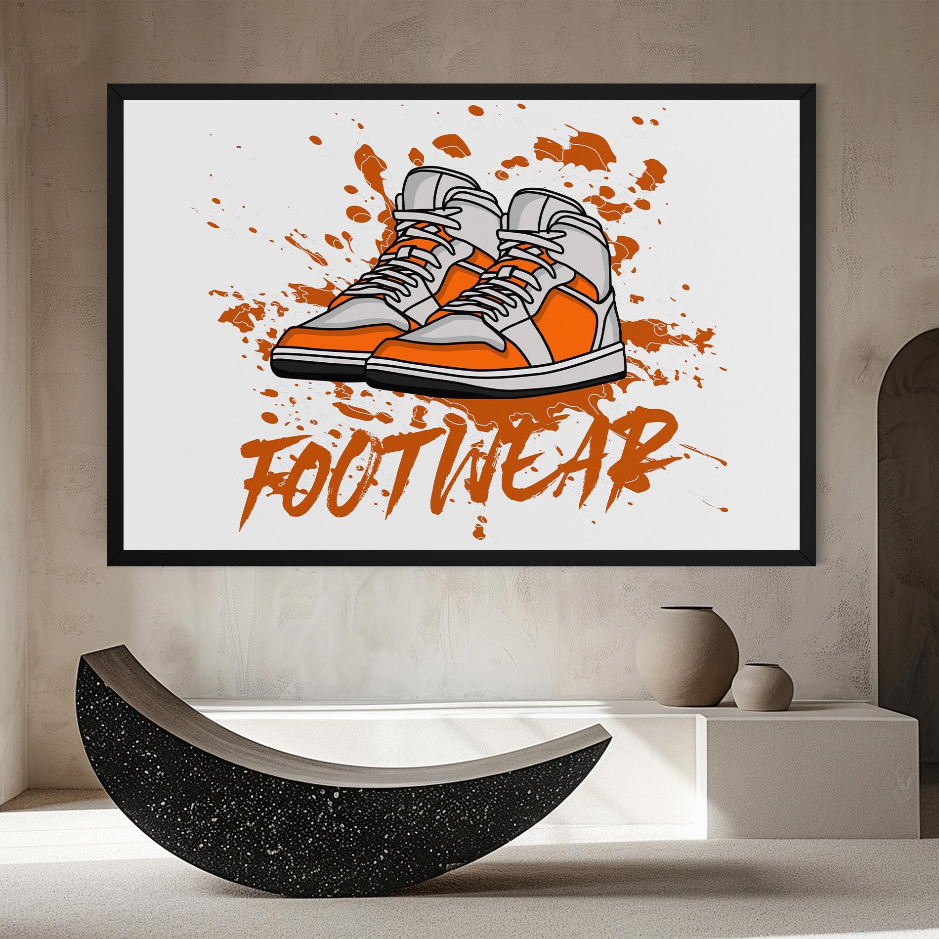 Картина на платно Orange Footwear mockup 8