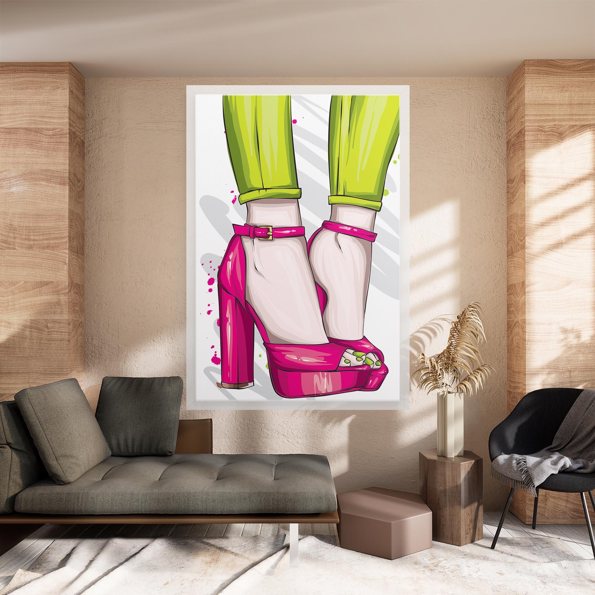 Картина на платно Green Nails mockup 8