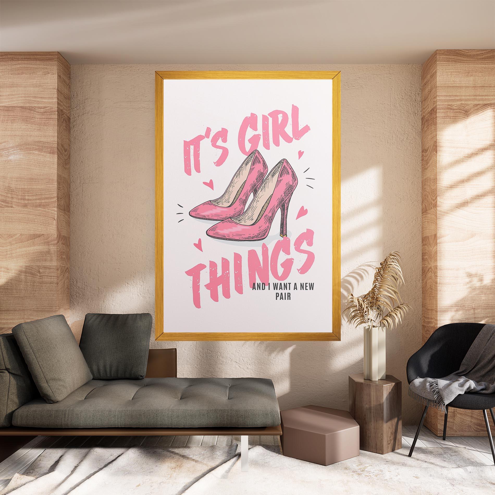 Картина на платно Girl Things mockup 8