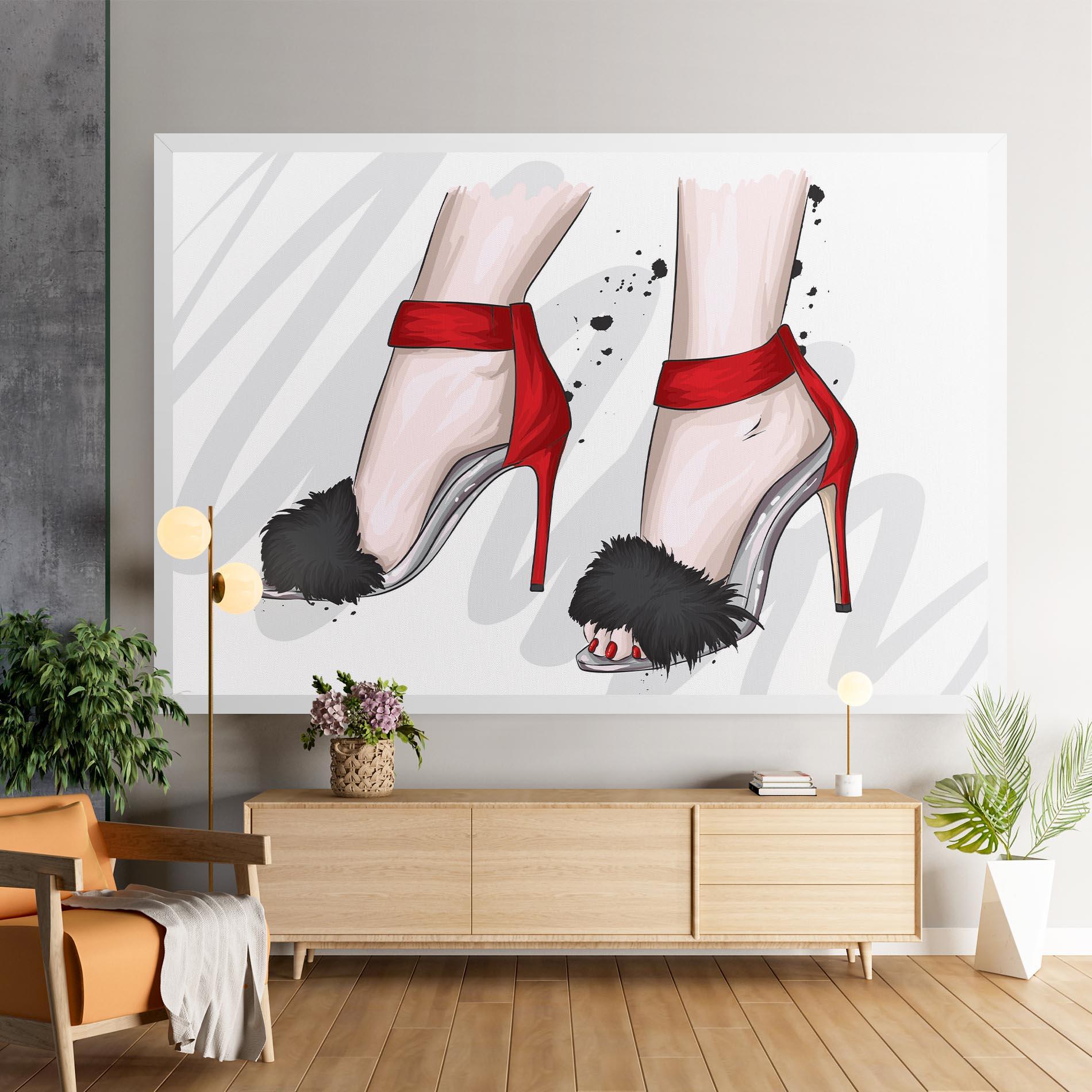 Картина на платно Black Red Heels mockup 9