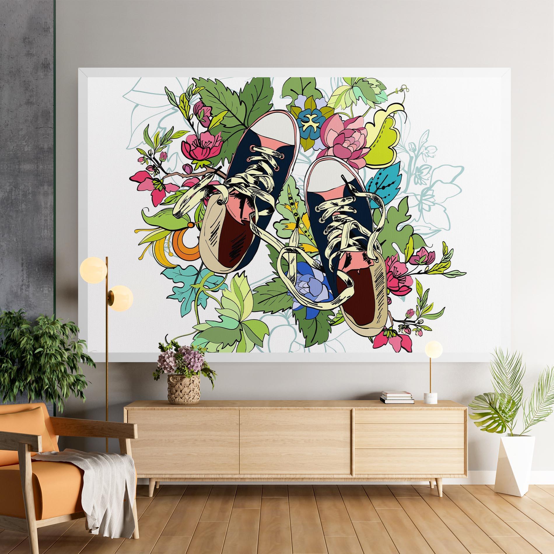 Картина на платно Flower Shoes mockup 9