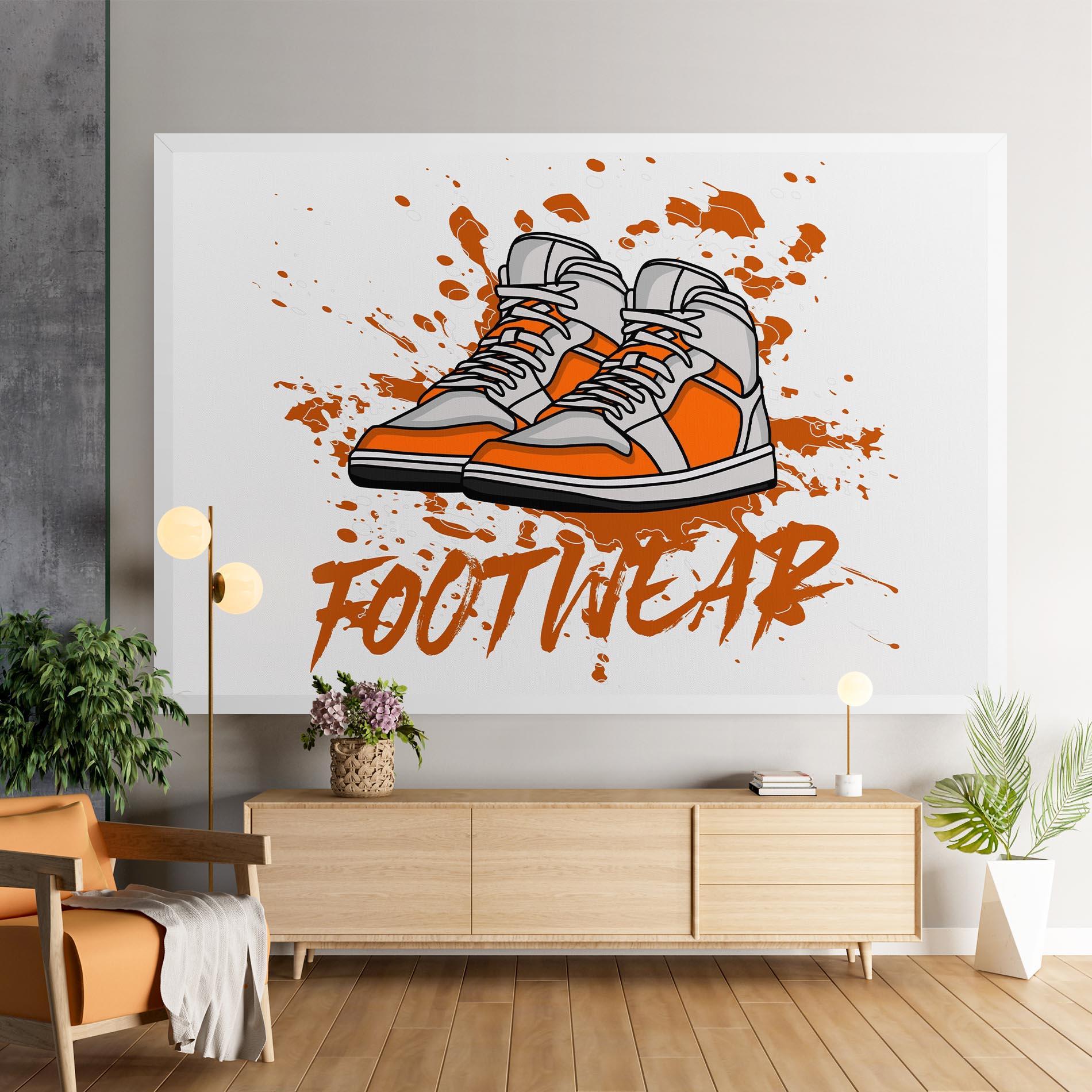 Картина на платно Orange Footwear mockup 9