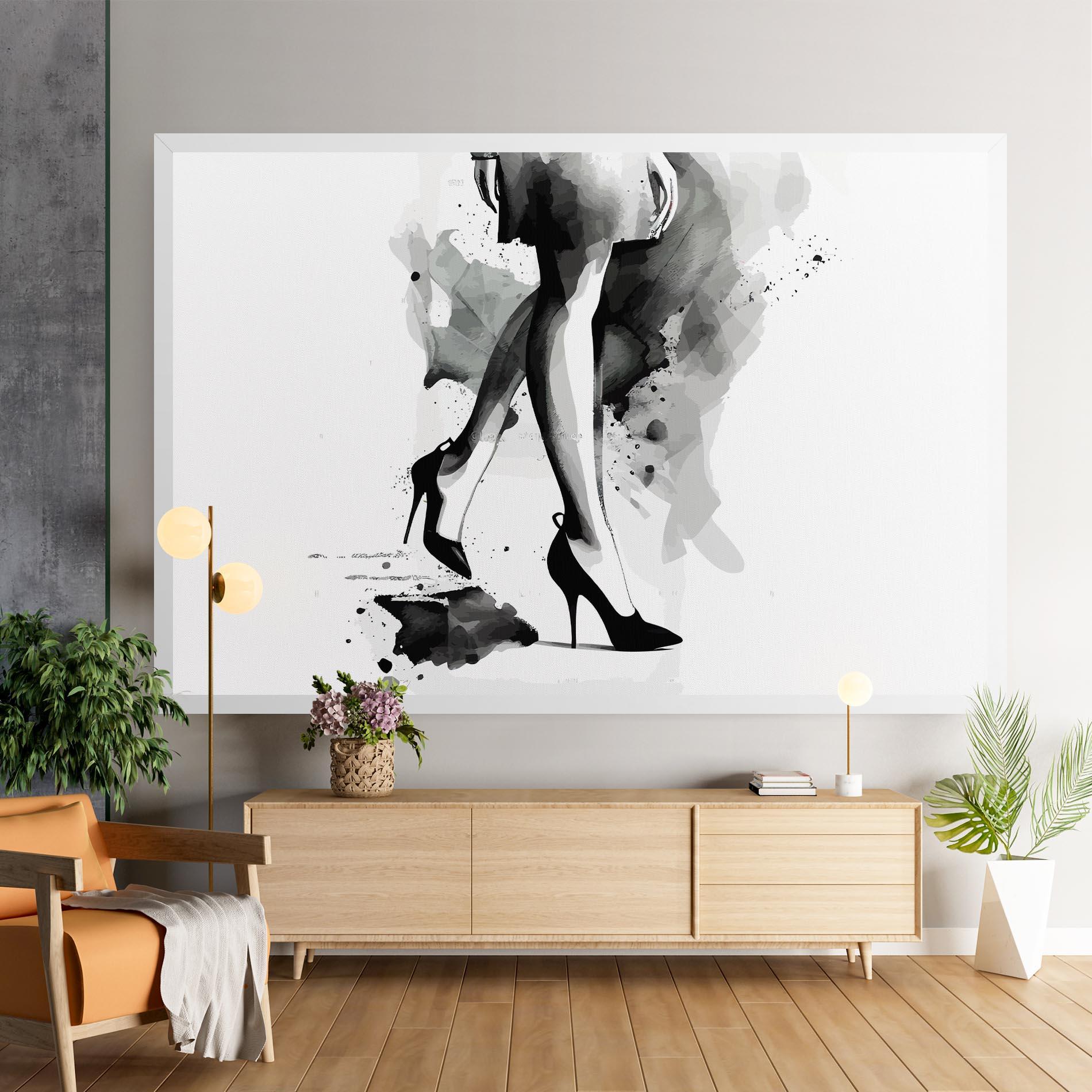 Картина на платно Watercolor Shoes mockup 9