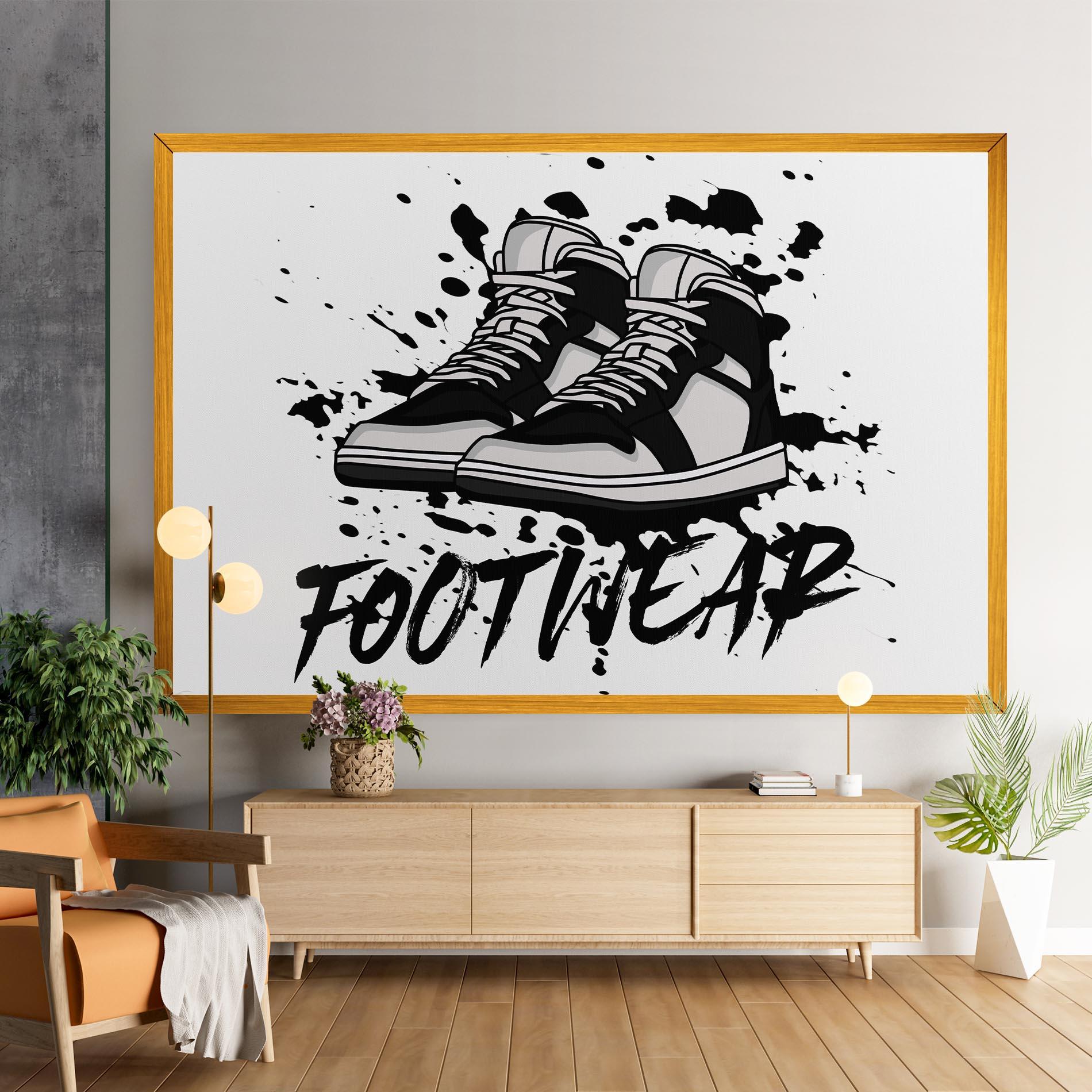 Картина на платно Black Footwear mockup 9