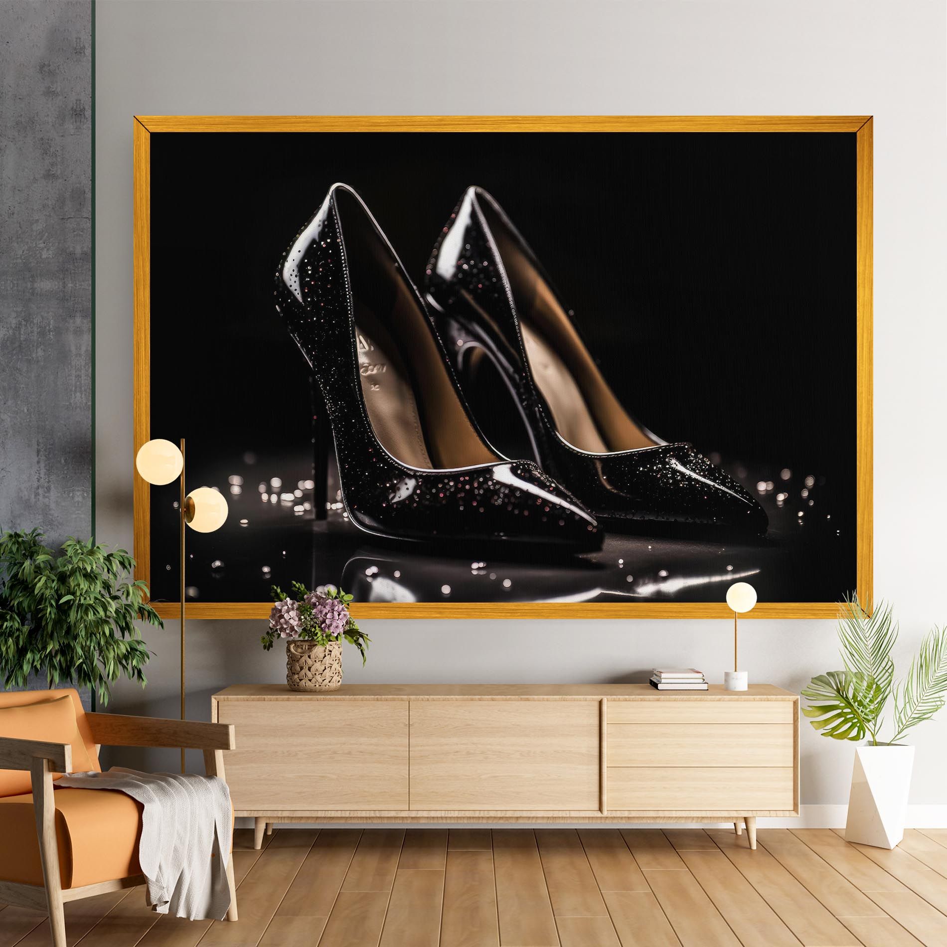 Black Leather Shoe mockup 9