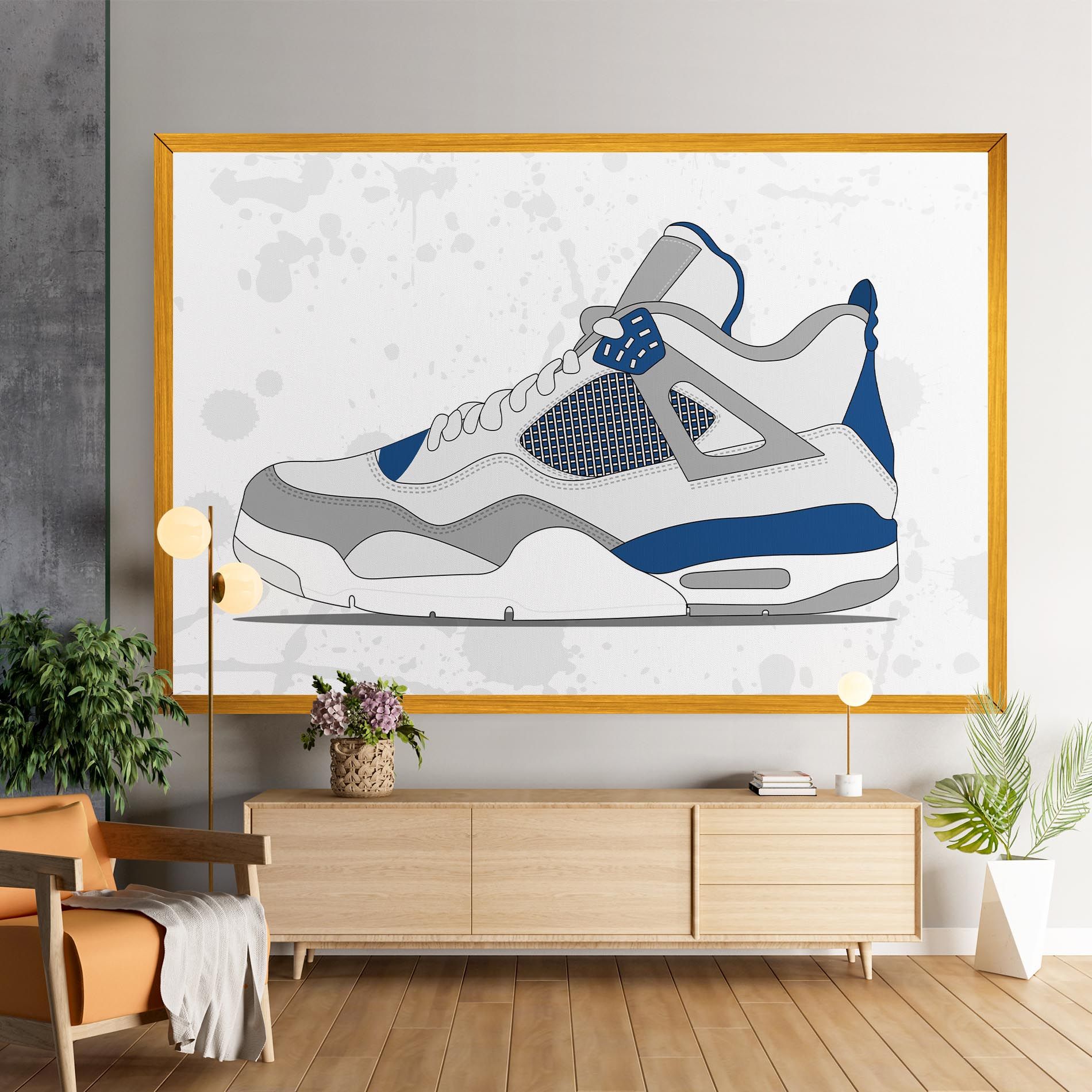 Blue Grey Sneakers mockup 9