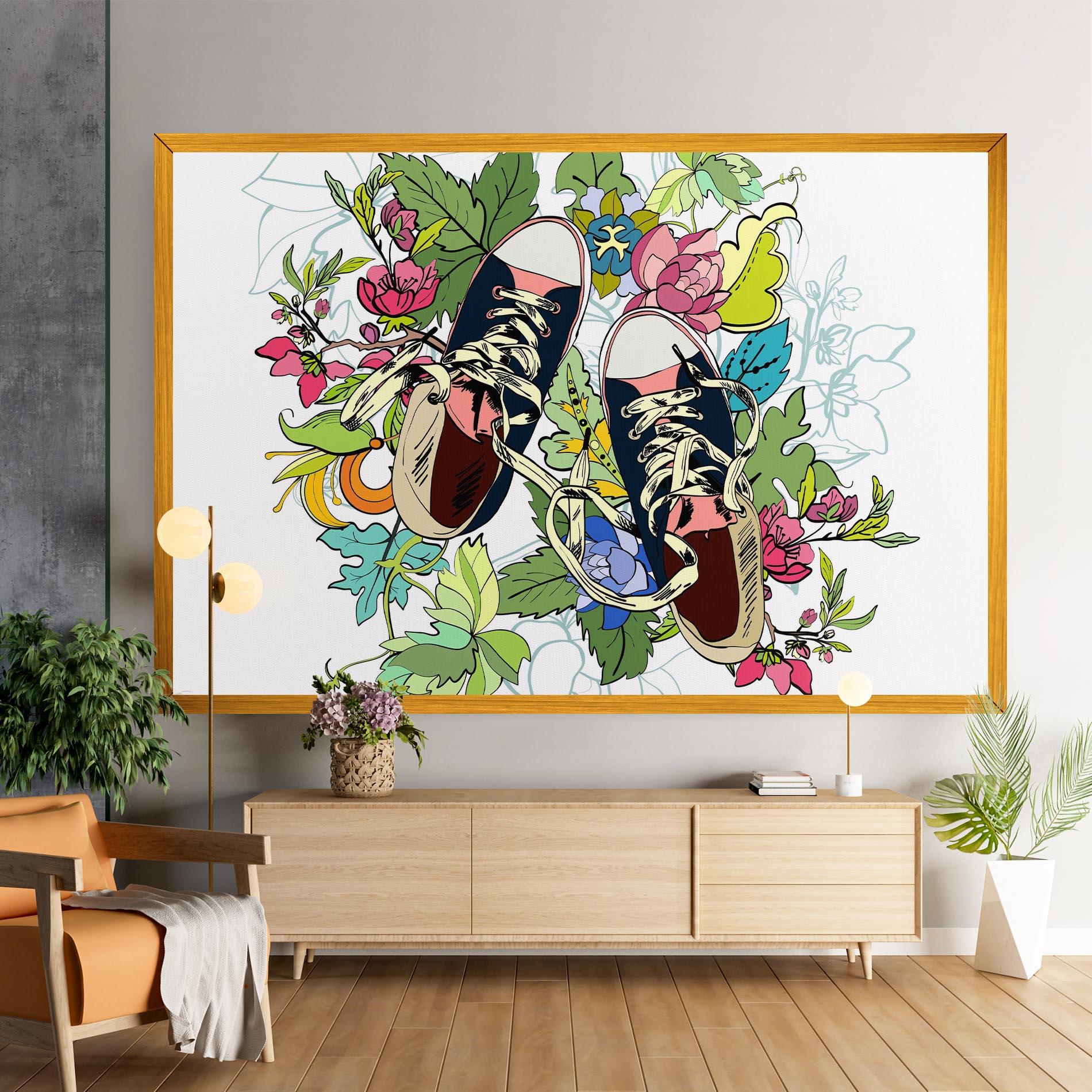 Картина на платно Flower Shoes mockup 9