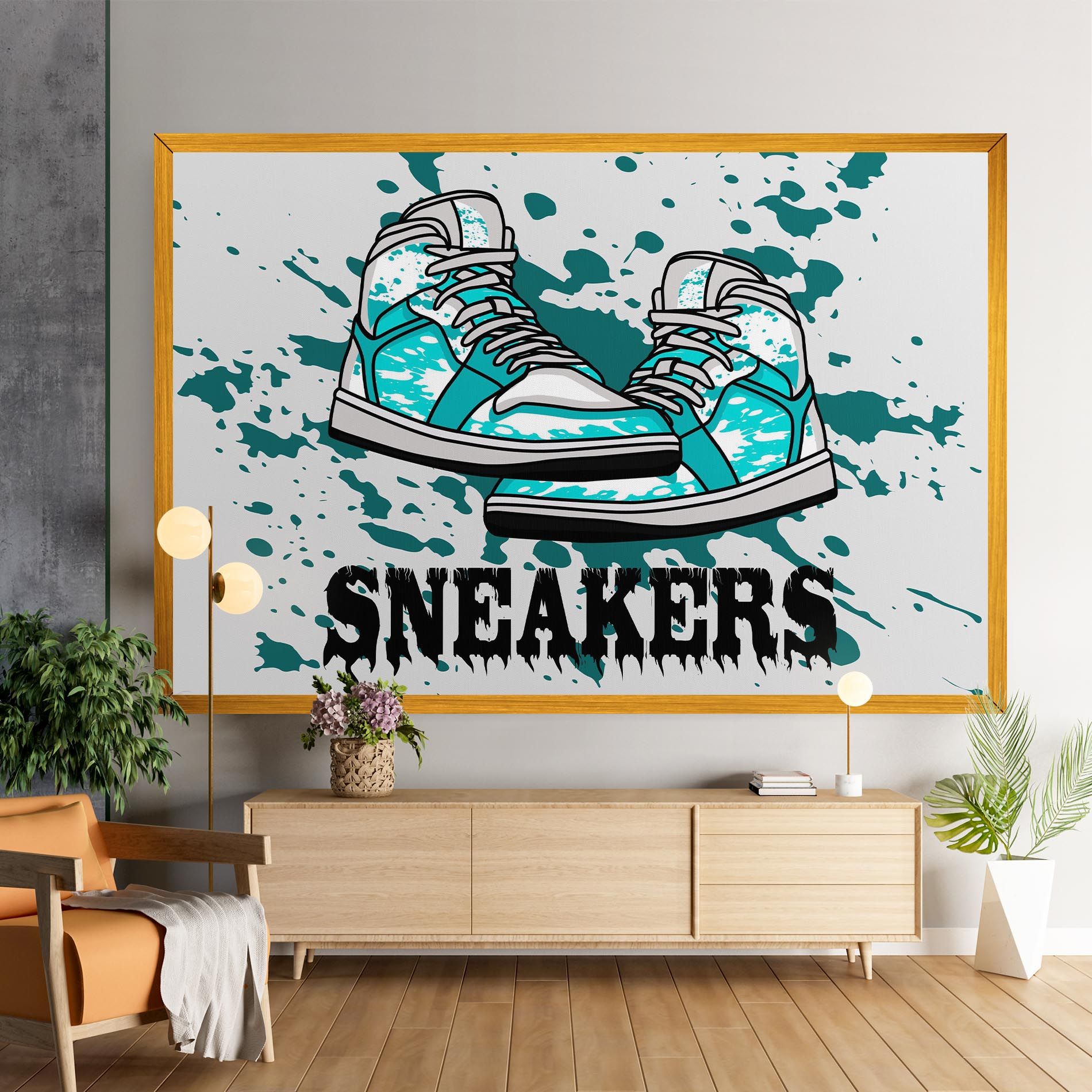 Light Blue Sneakers mockup 9