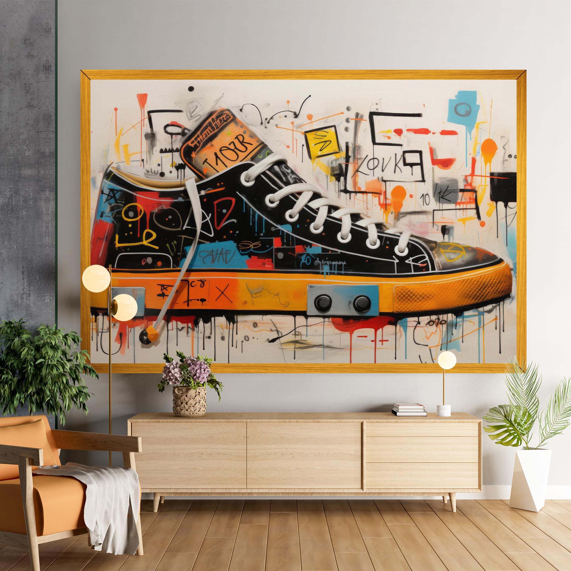 Картина на платно Teenager Sneakers mockup 9
