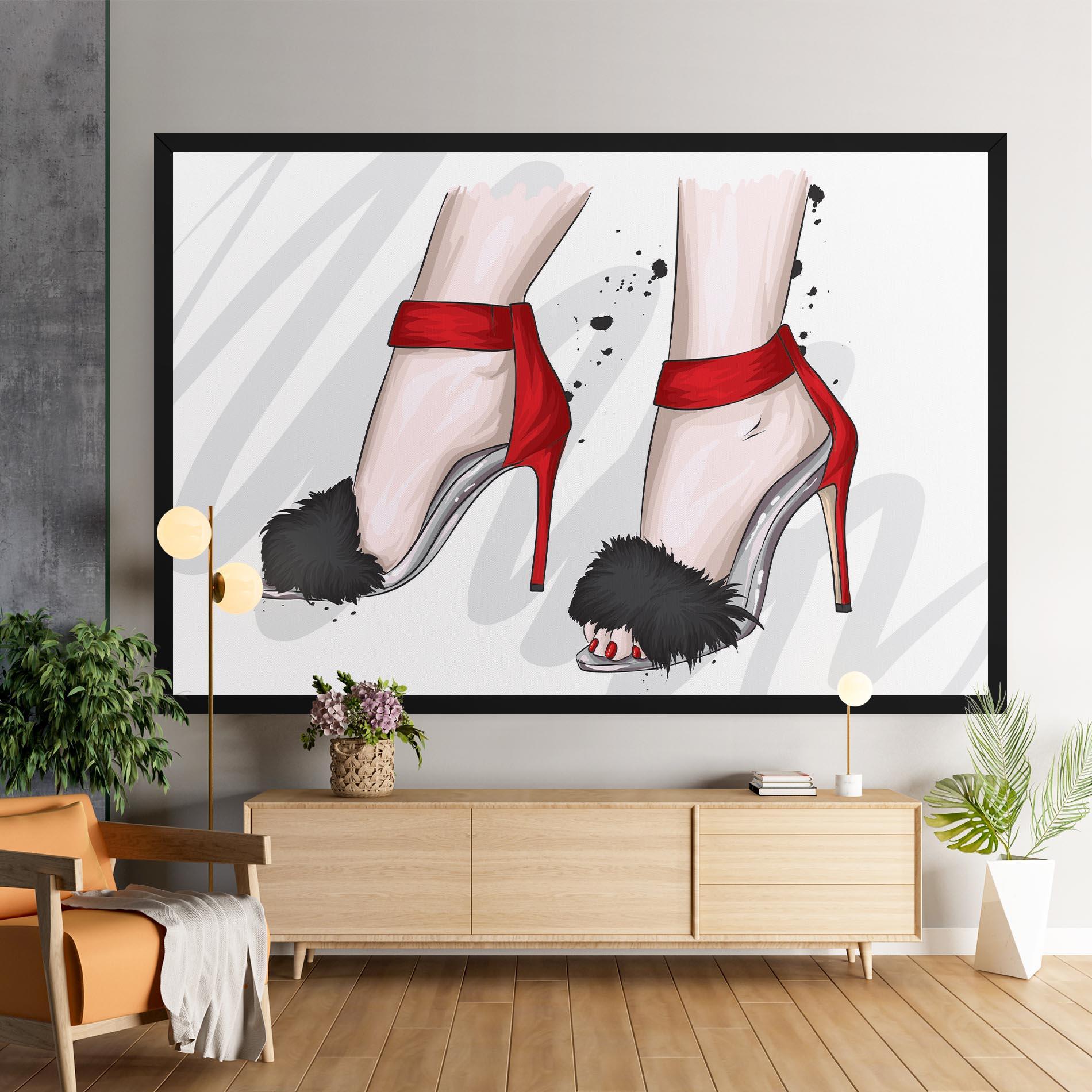 Картина на платно Black Red Heels mockup 9
