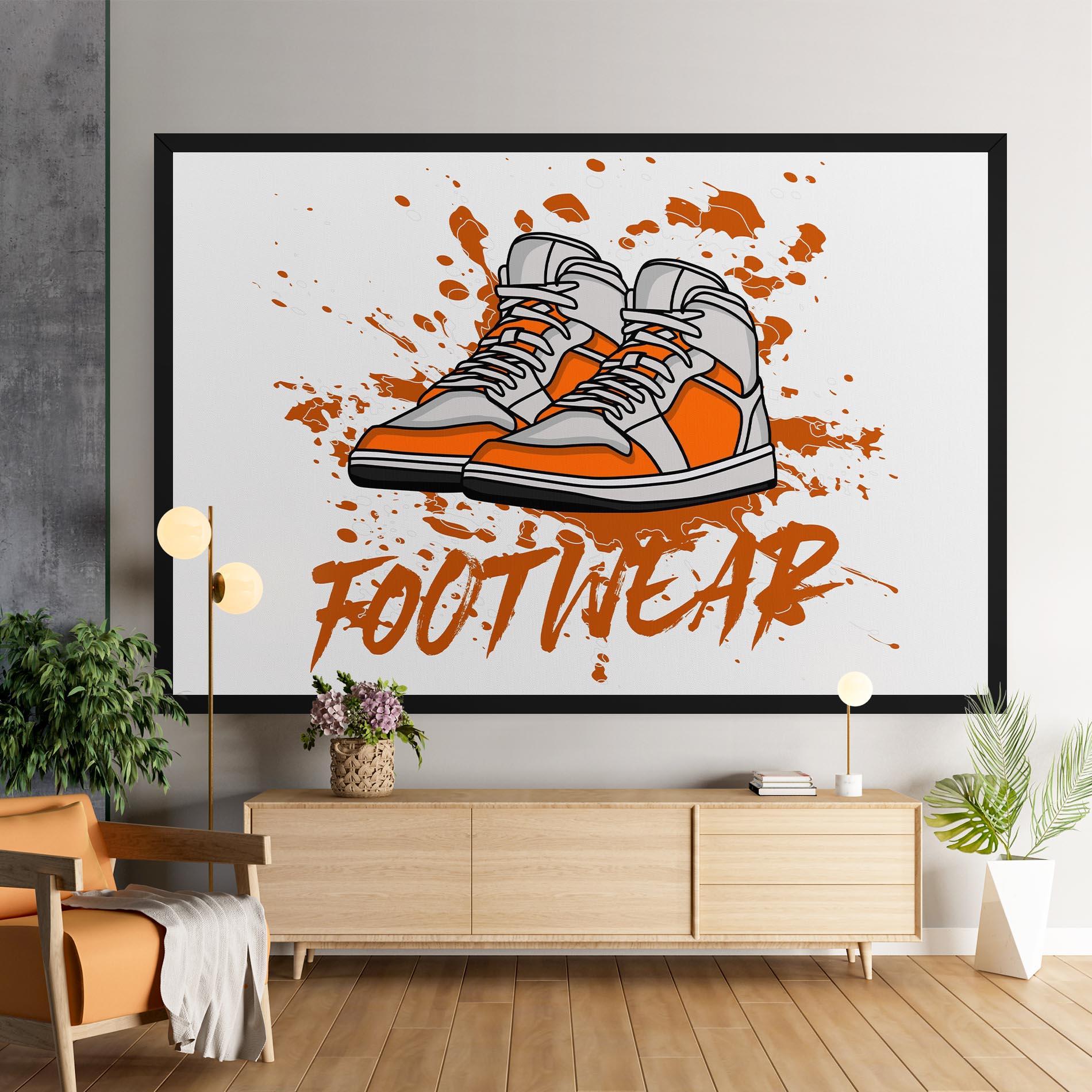 Картина на платно Orange Footwear mockup 9