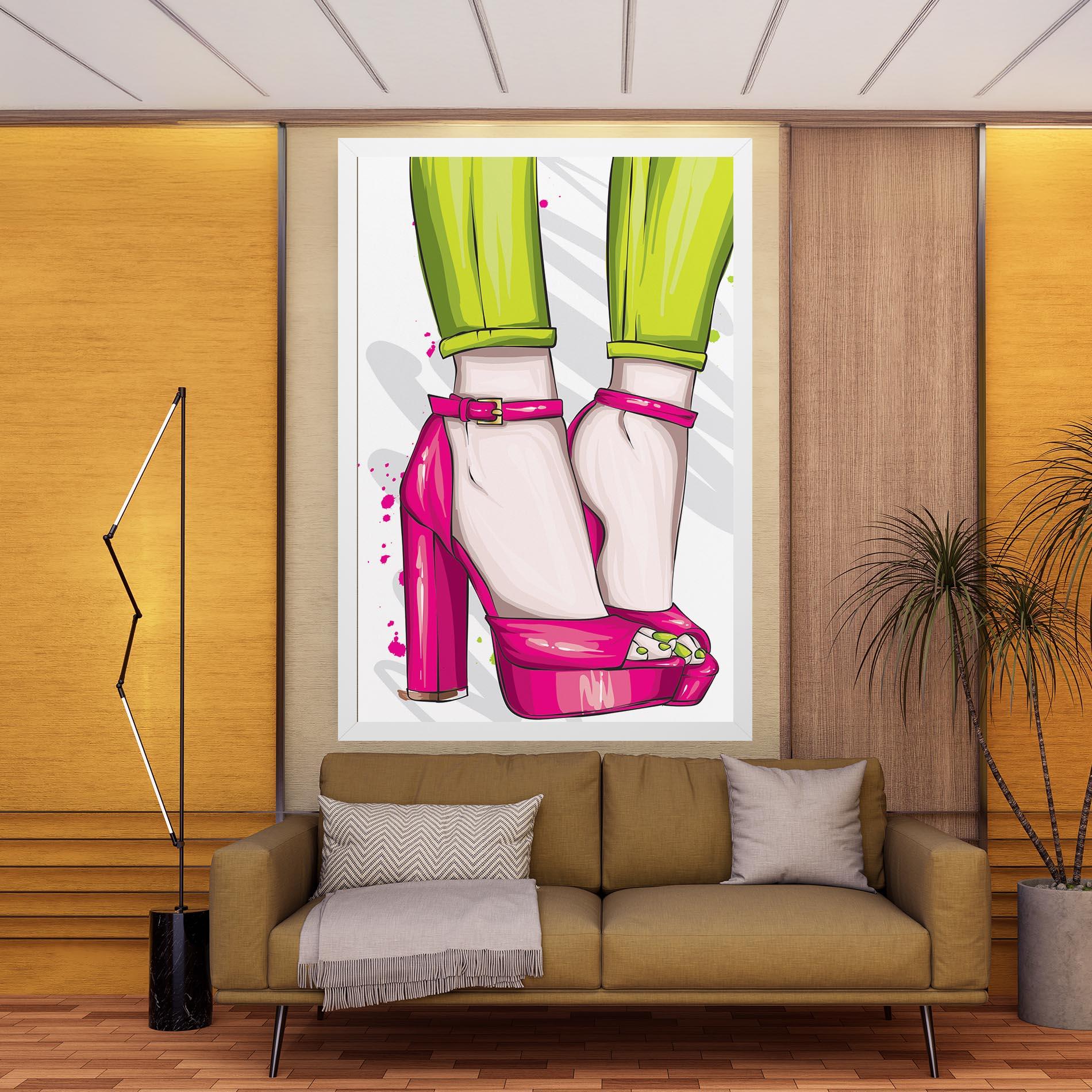 Картина на платно Green Nails mockup 9