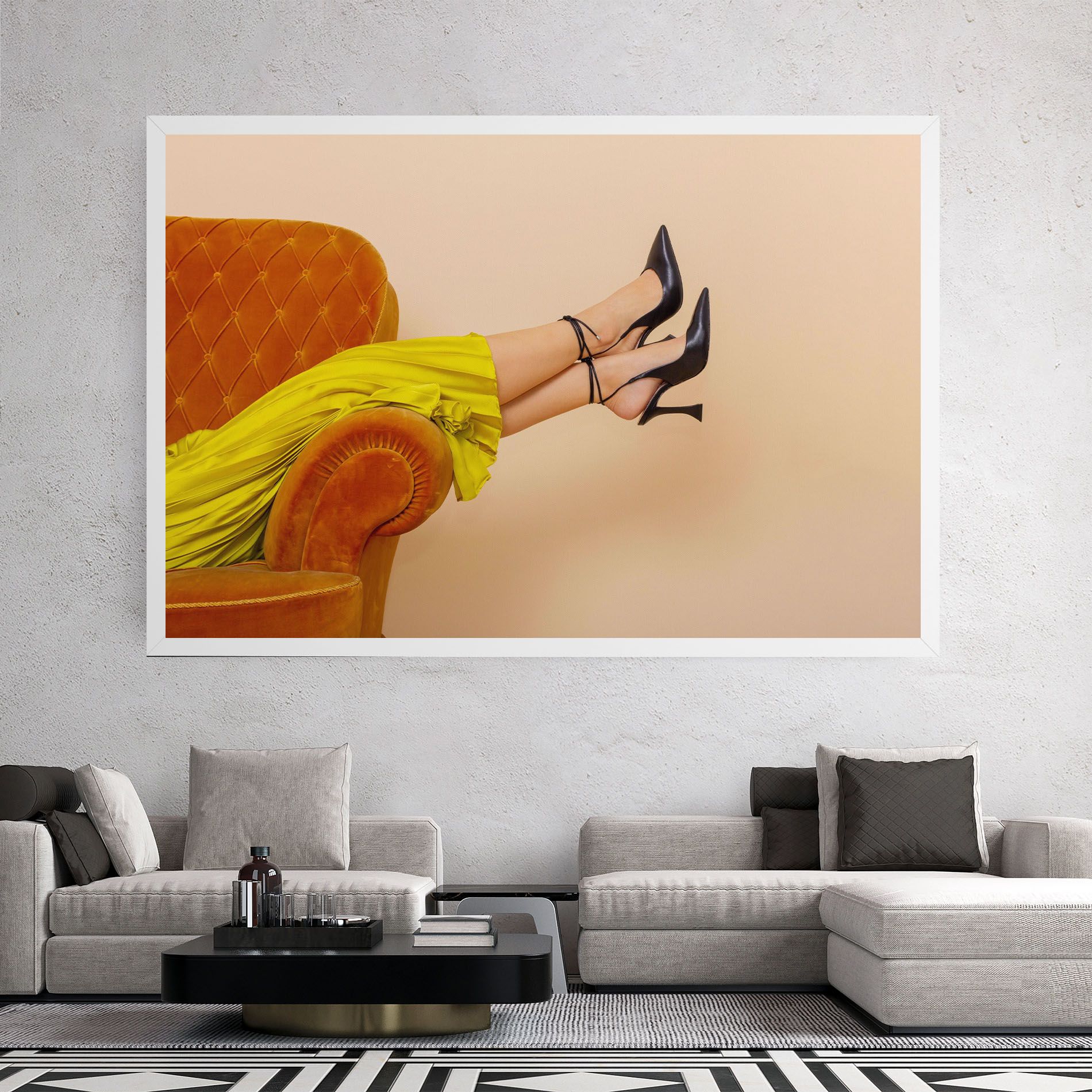 Black Heals On Cream mockup 2