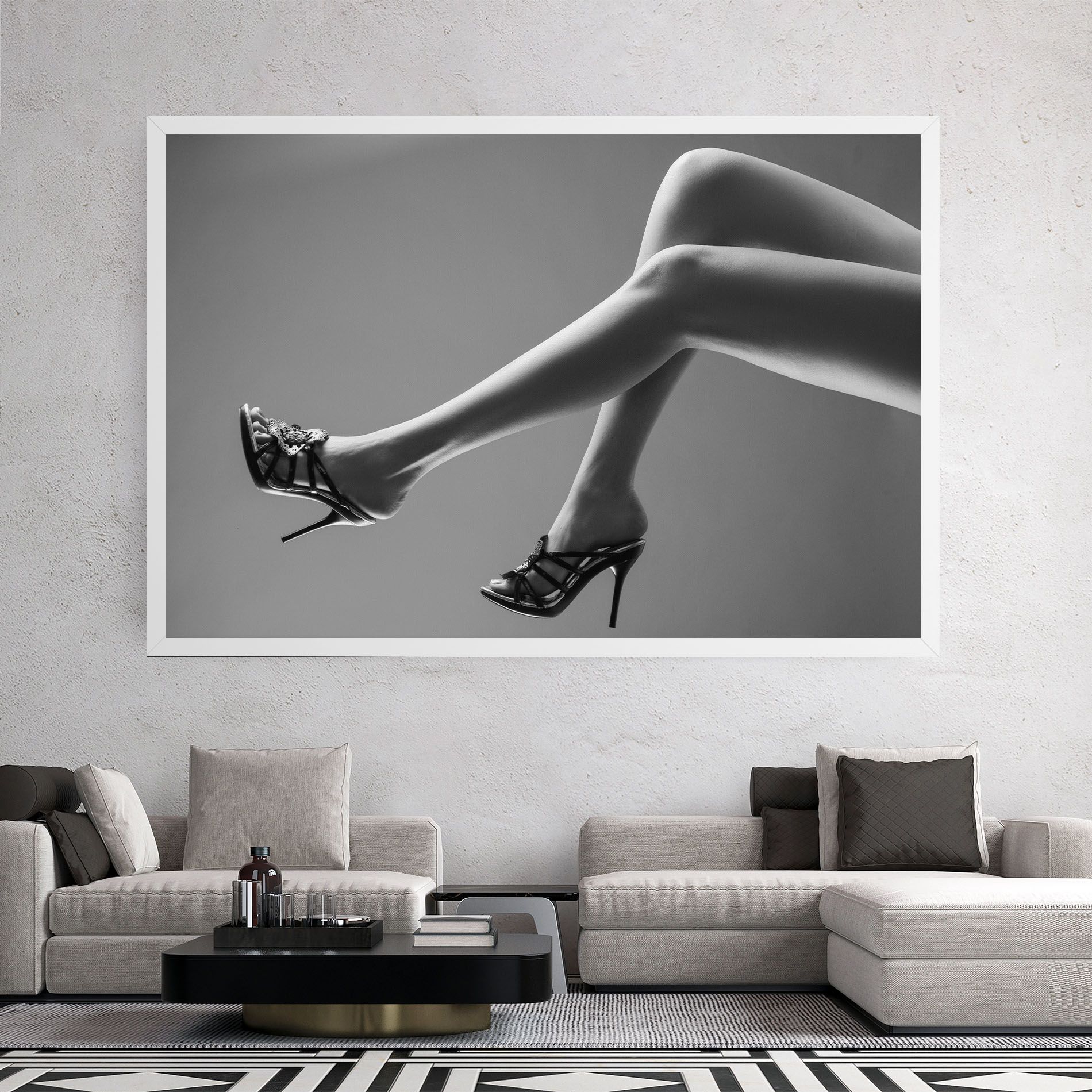 Black Shoes On Grey mockup 2