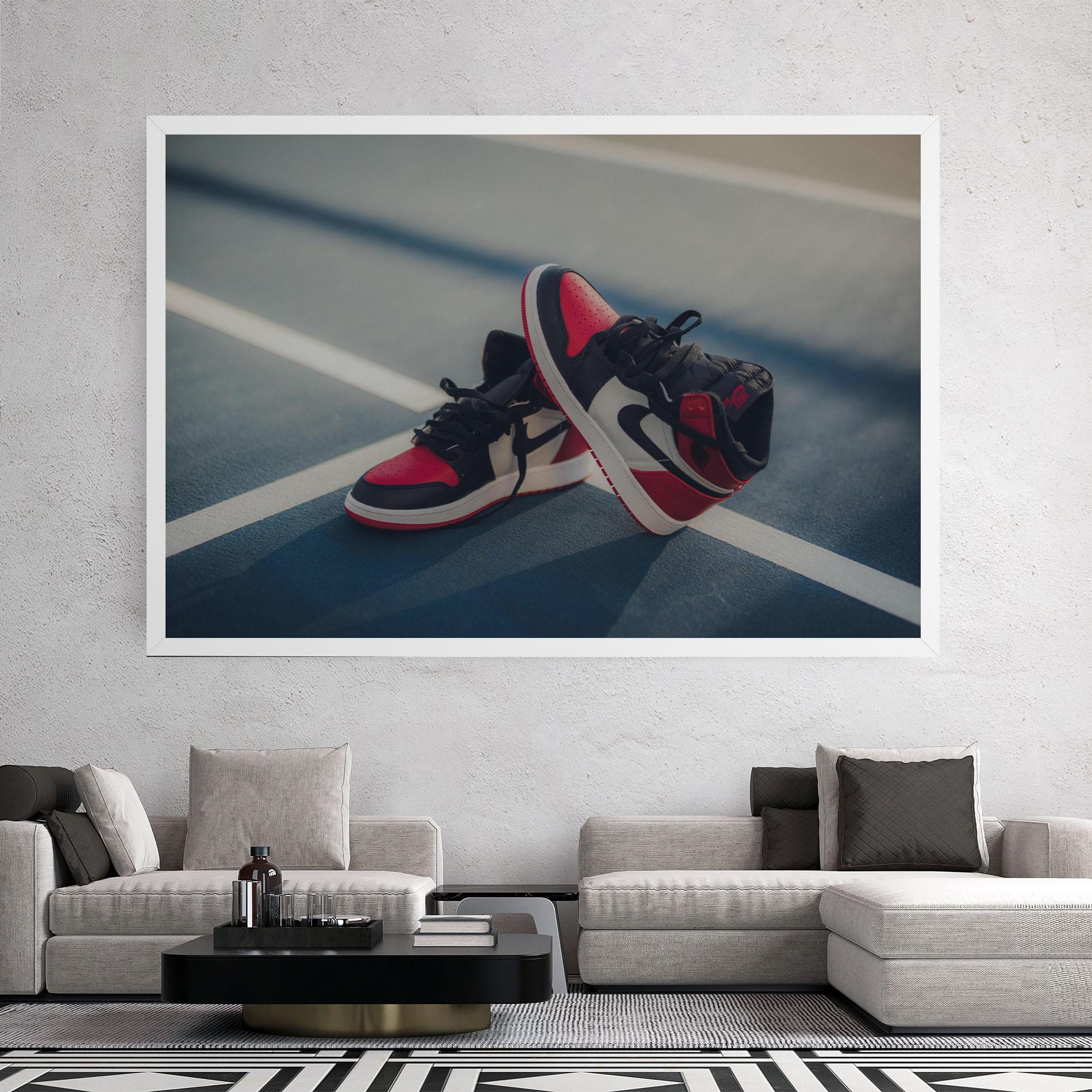 Картина на платно Cool Nike Red Jordan Air mockup 2