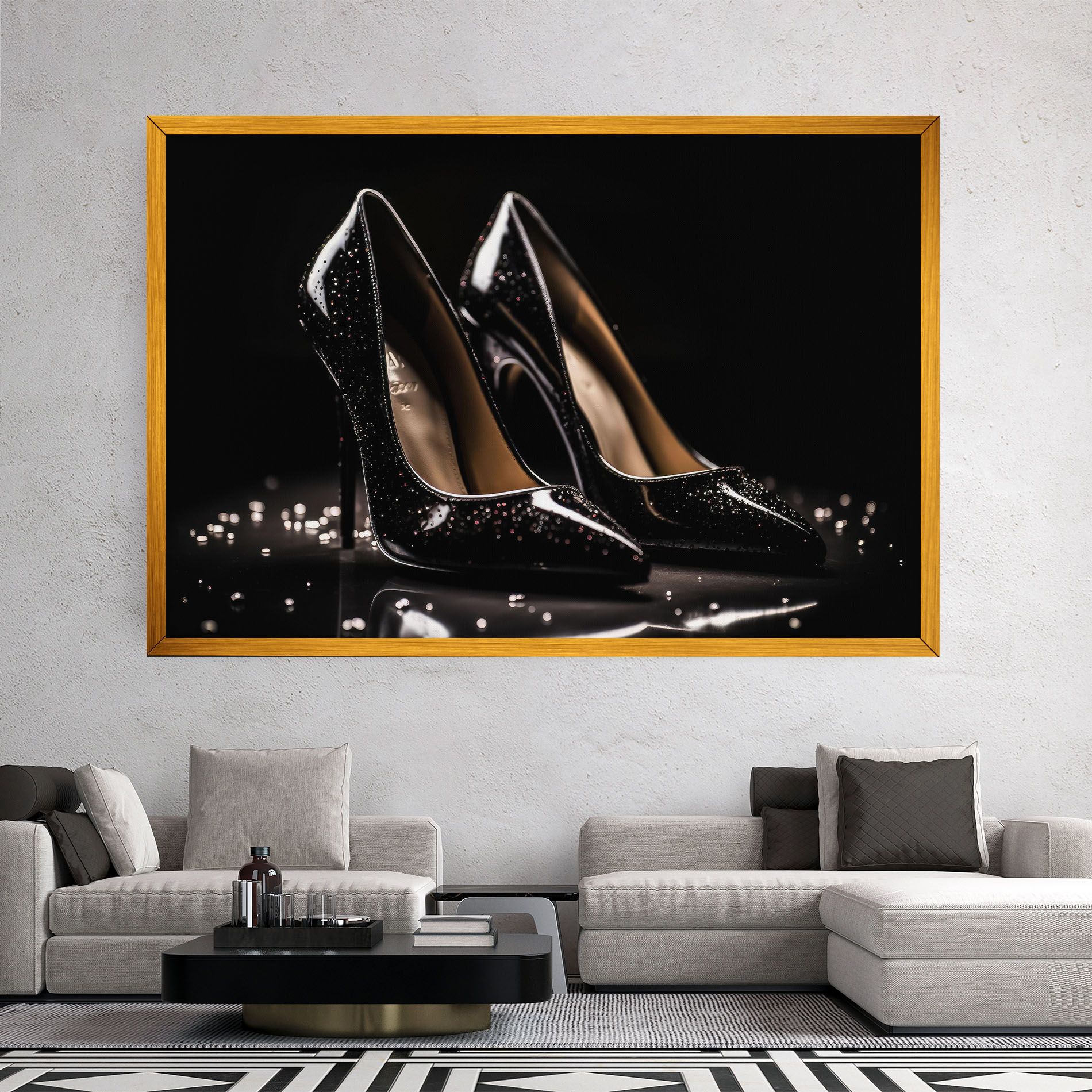 Black Leather Shoe mockup 2