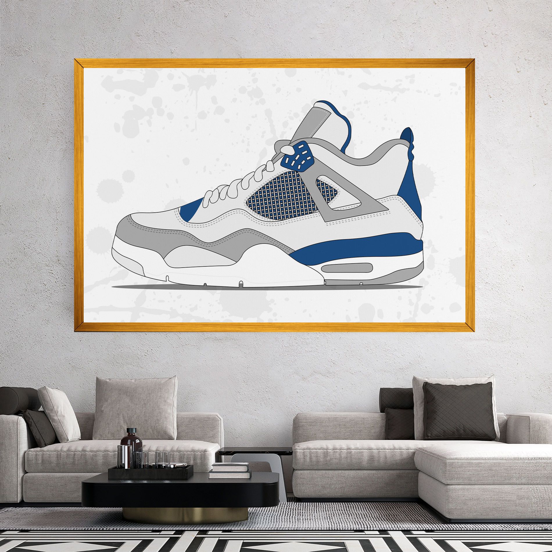 Blue Grey Sneakers mockup 2