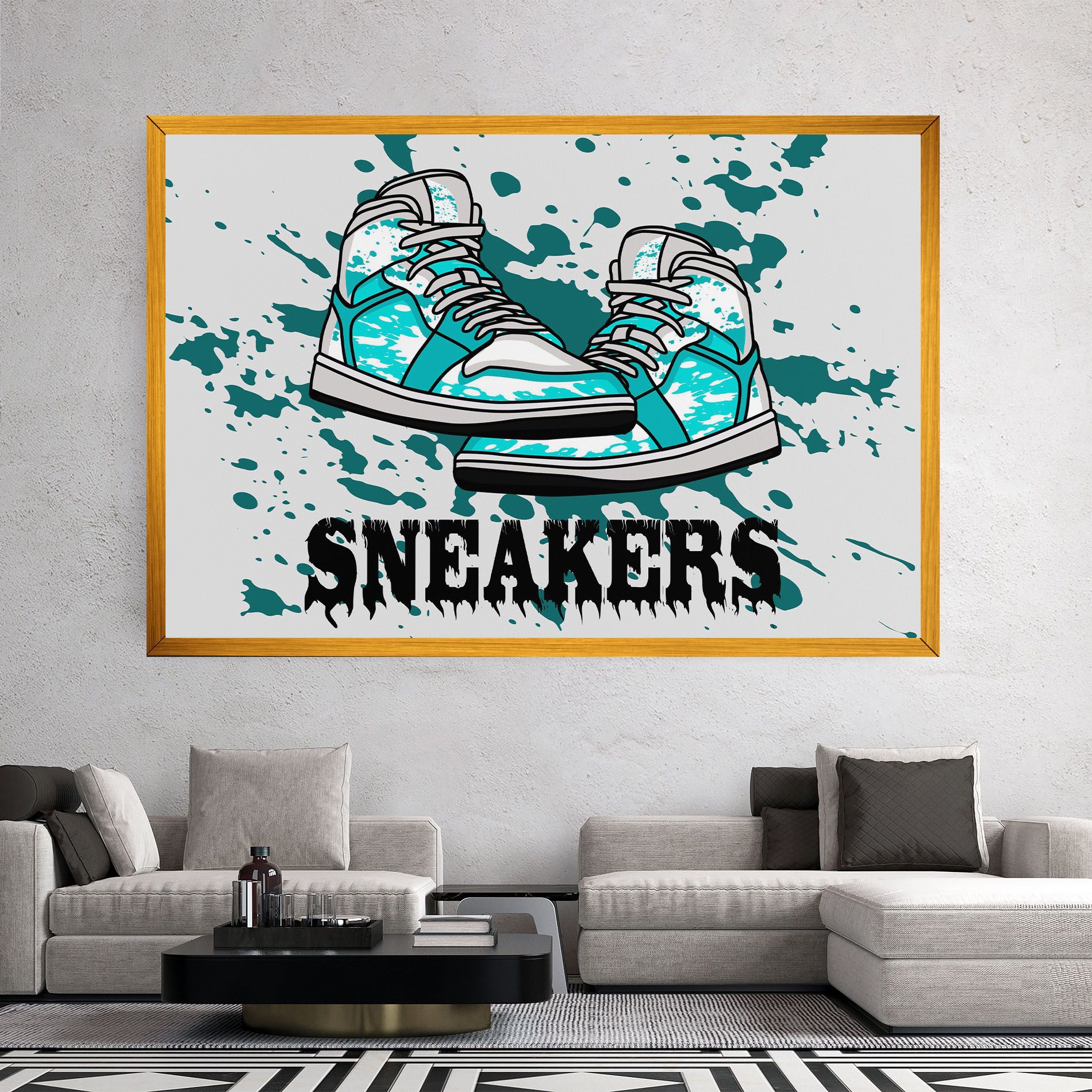 Light Blue Sneakers mockup 2