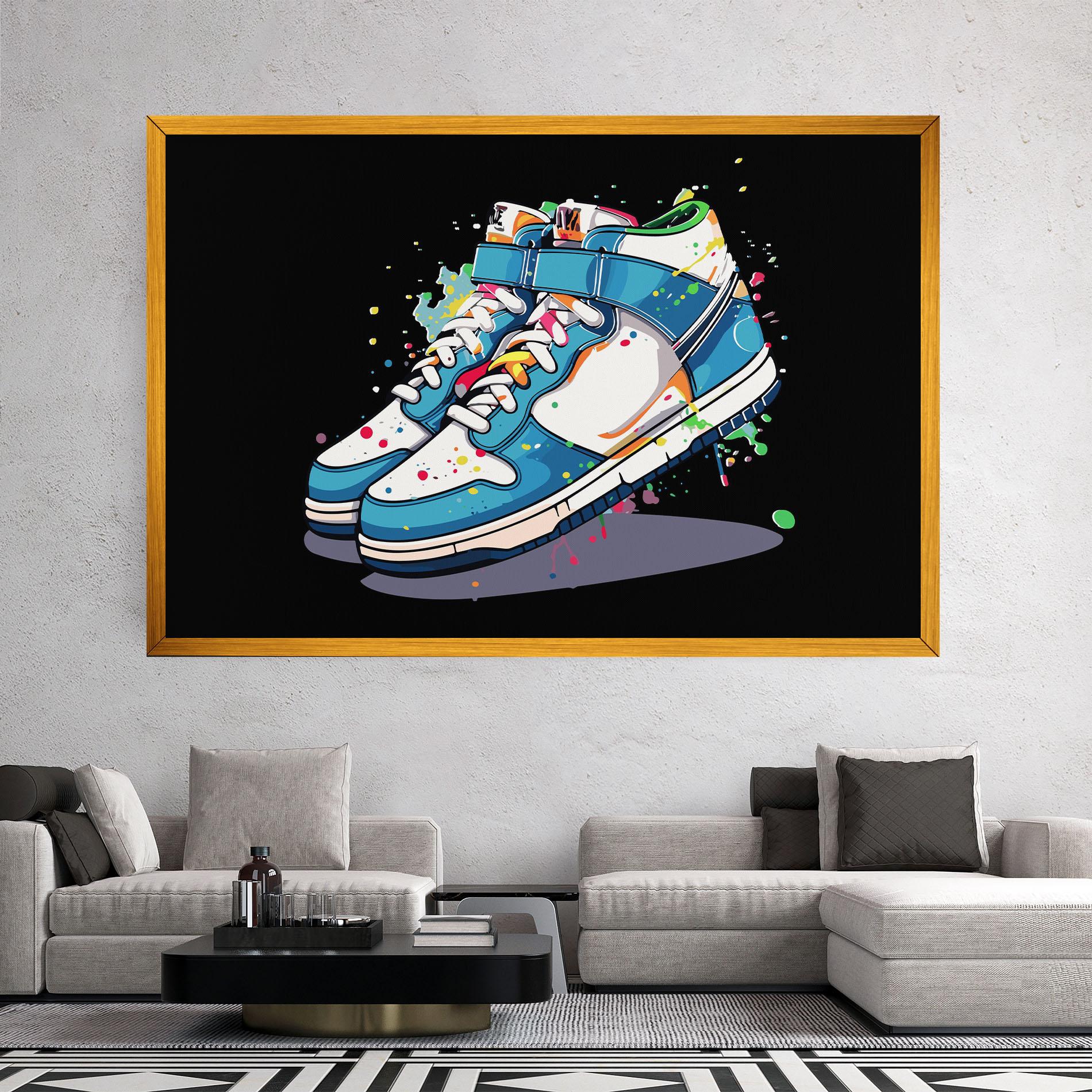 Картина на платно Shoes Splash Color mockup 2