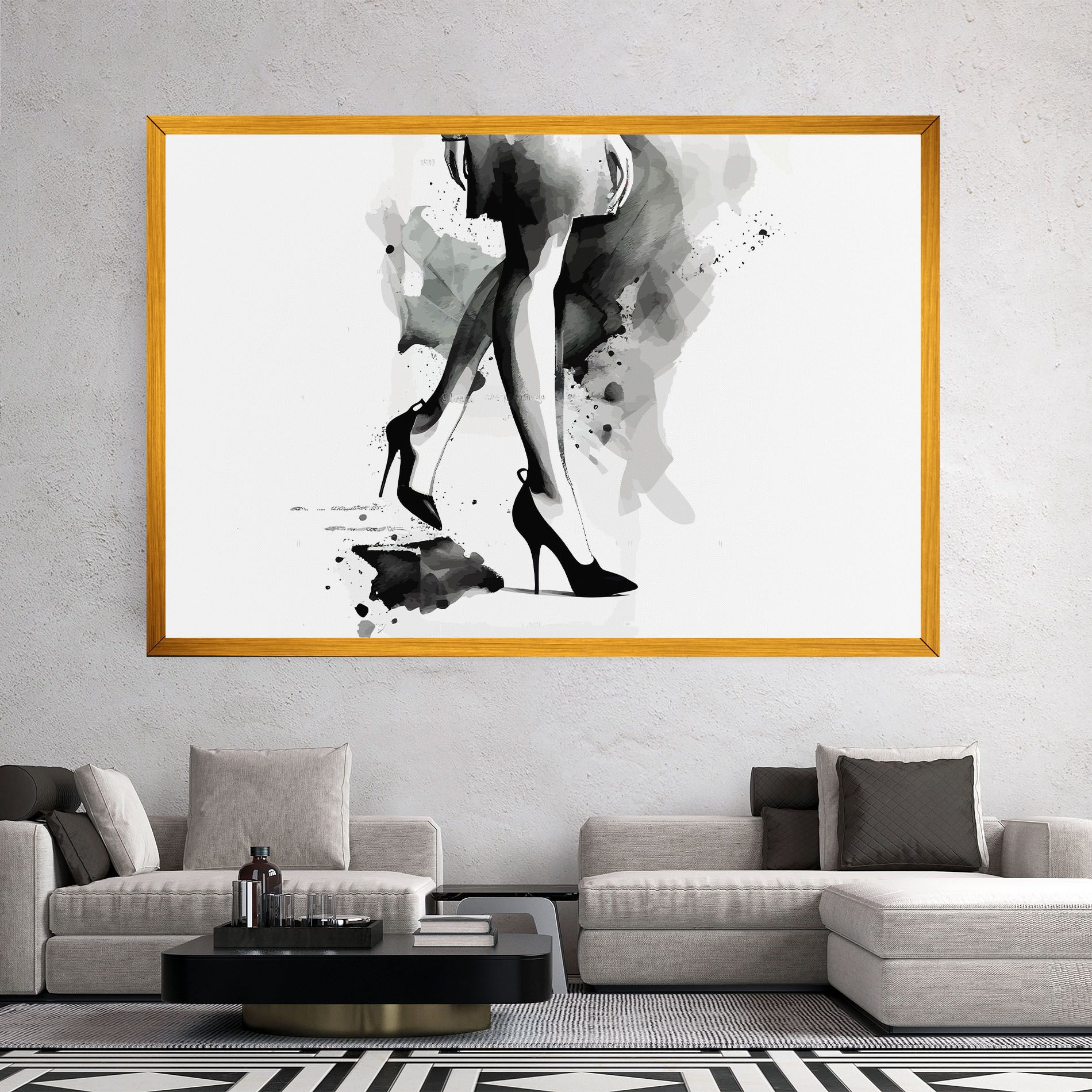 Watercolor Shoes mockup 2