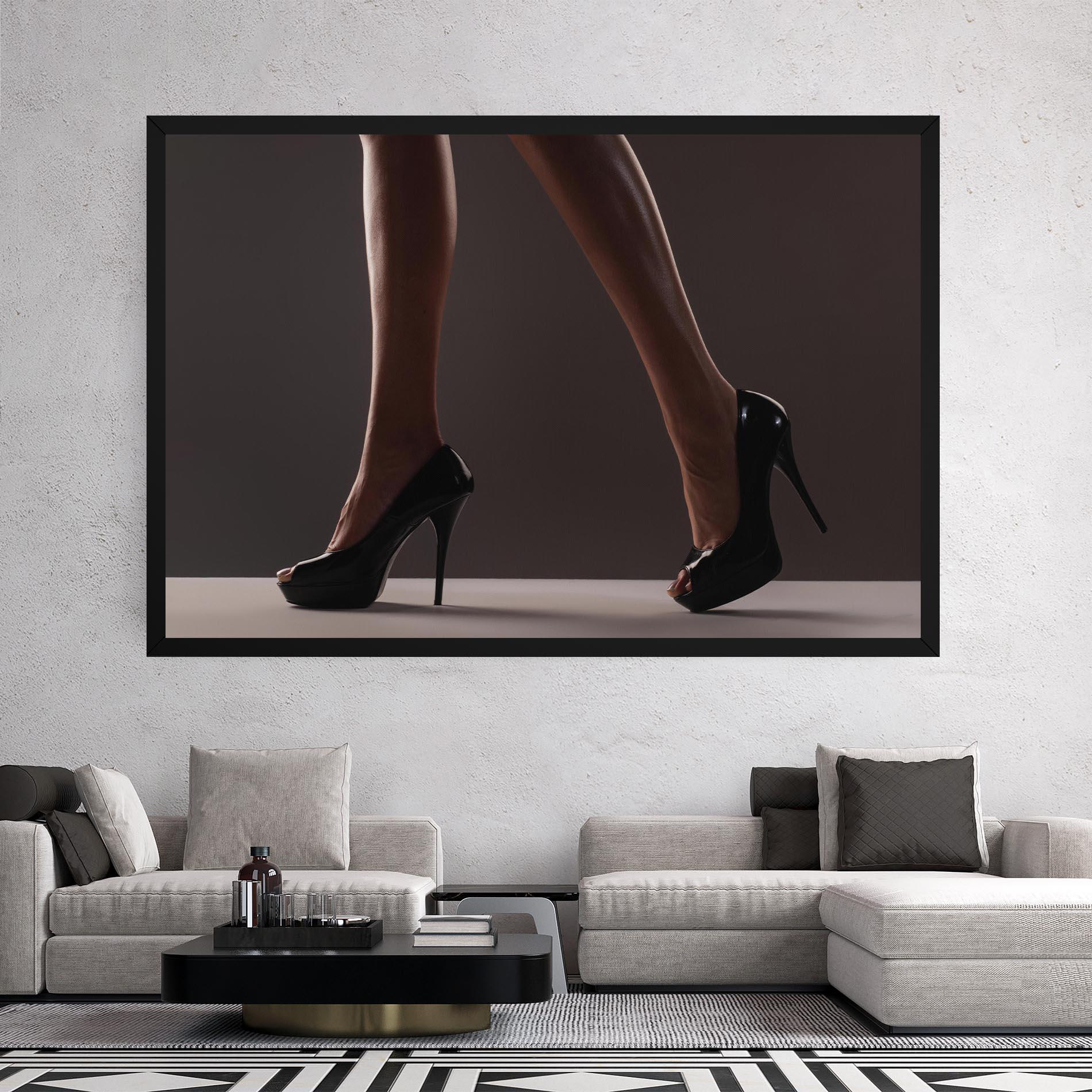 Картина на платно Black High Heels mockup 2