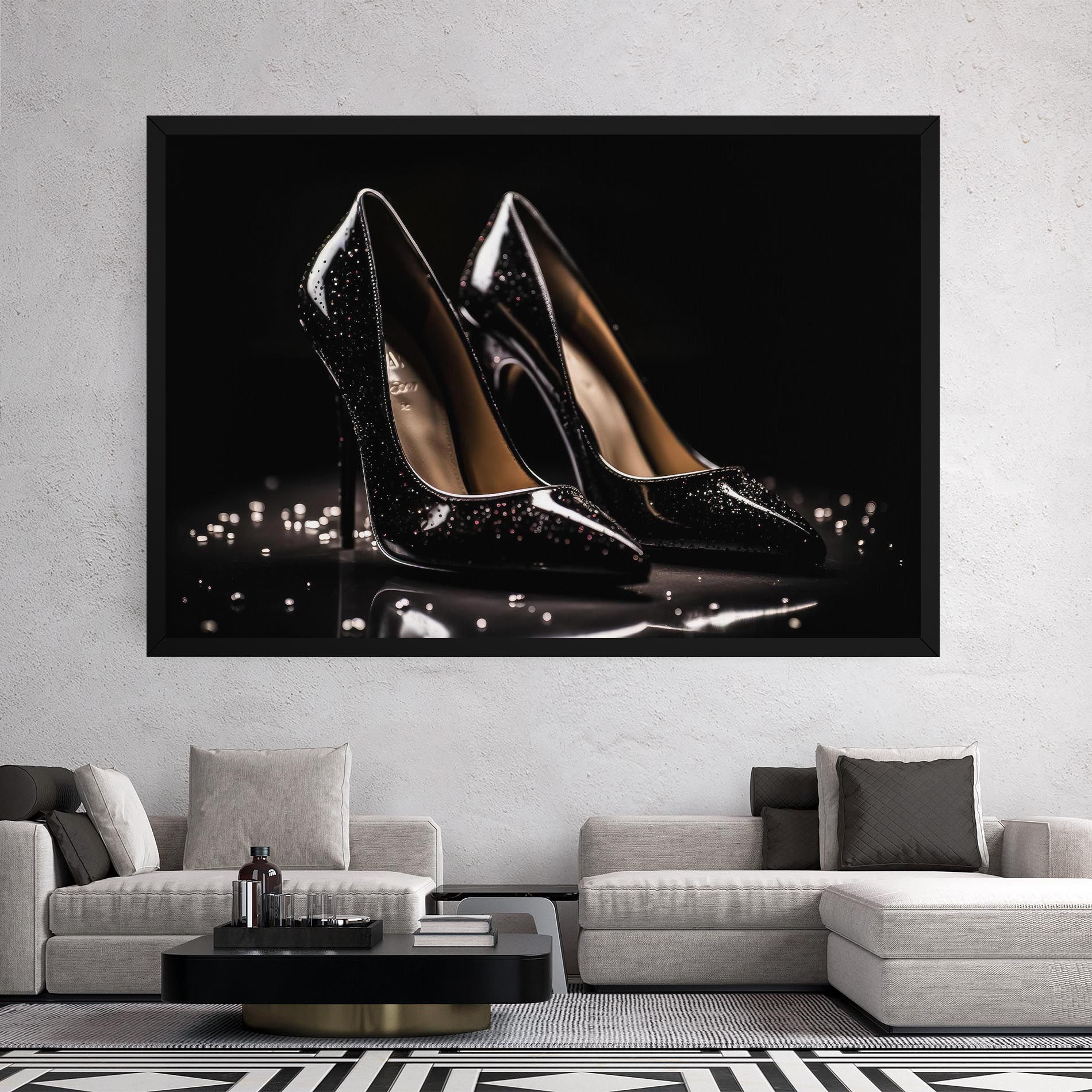 Black Leather Shoe mockup 2