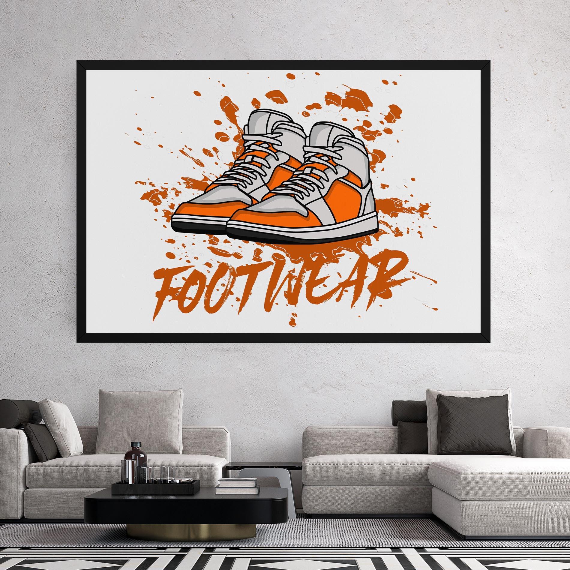 Картина на платно Orange Footwear mockup 2