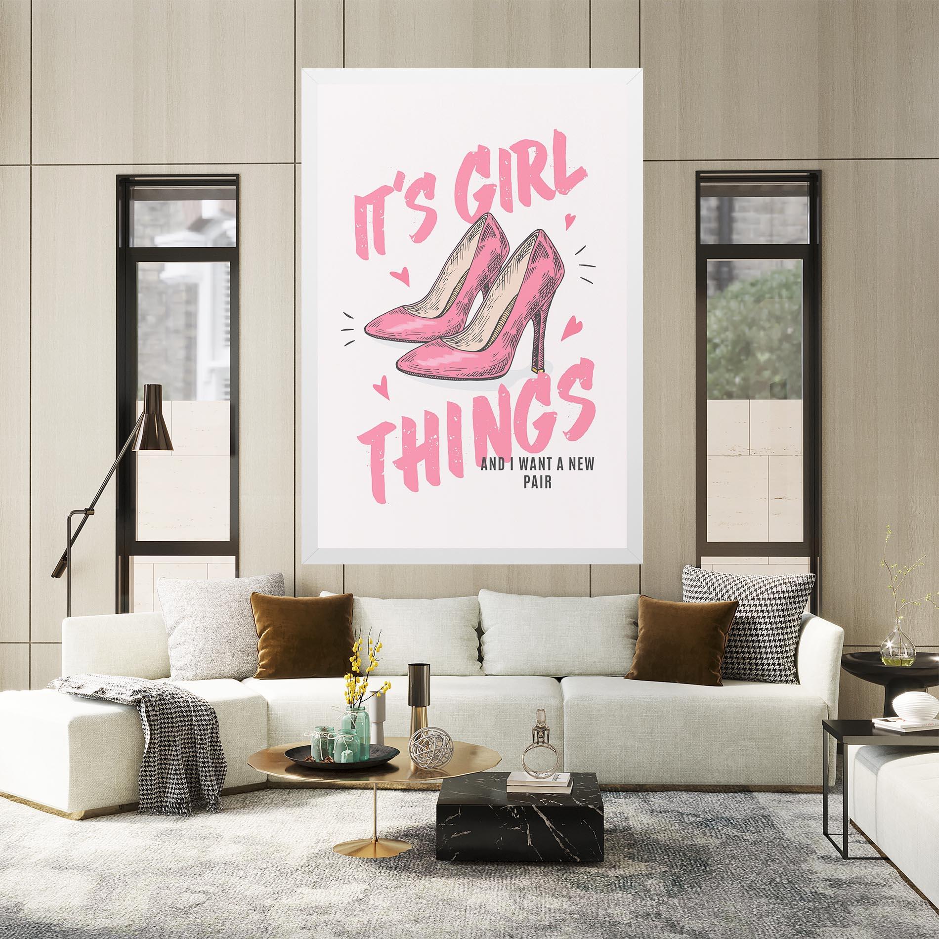 Картина на платно Girl Things mockup 2