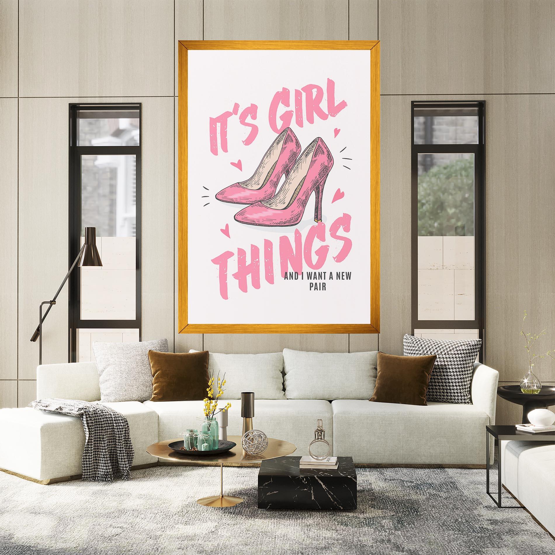 Картина на платно Girl Things mockup 2