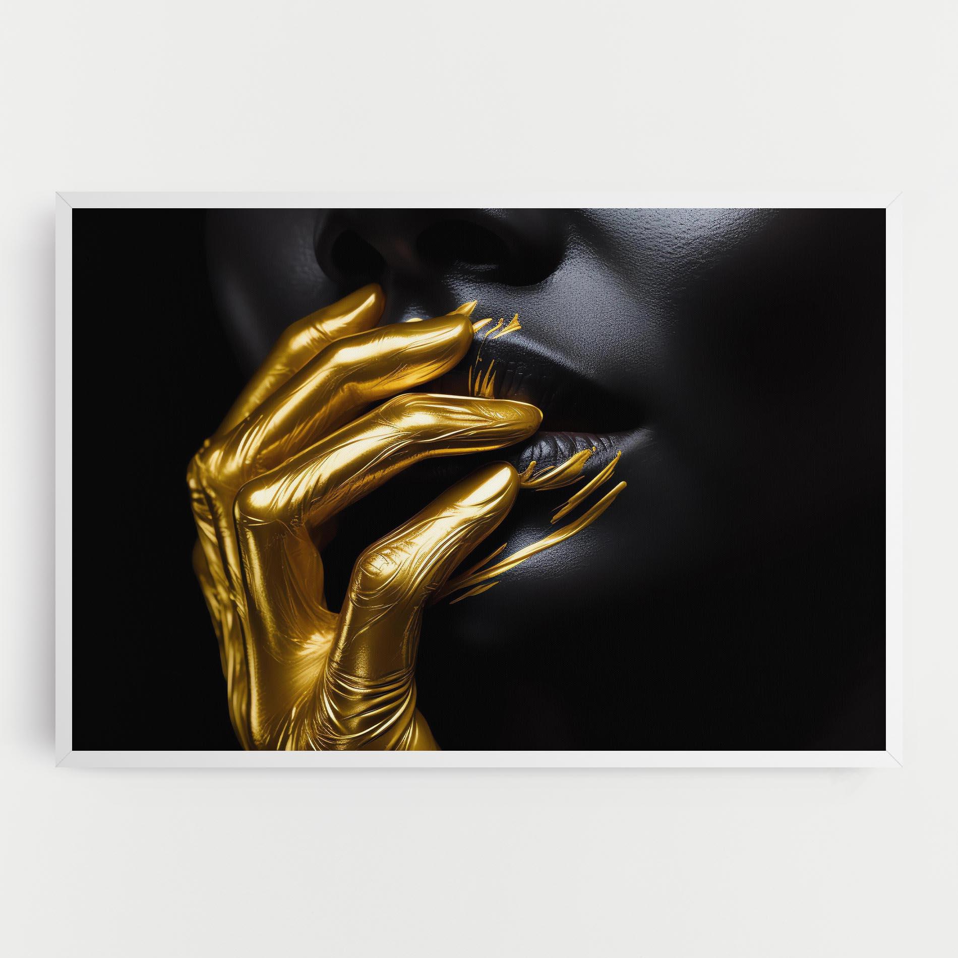 Картина на платно Gold Small Hand mockup 0
