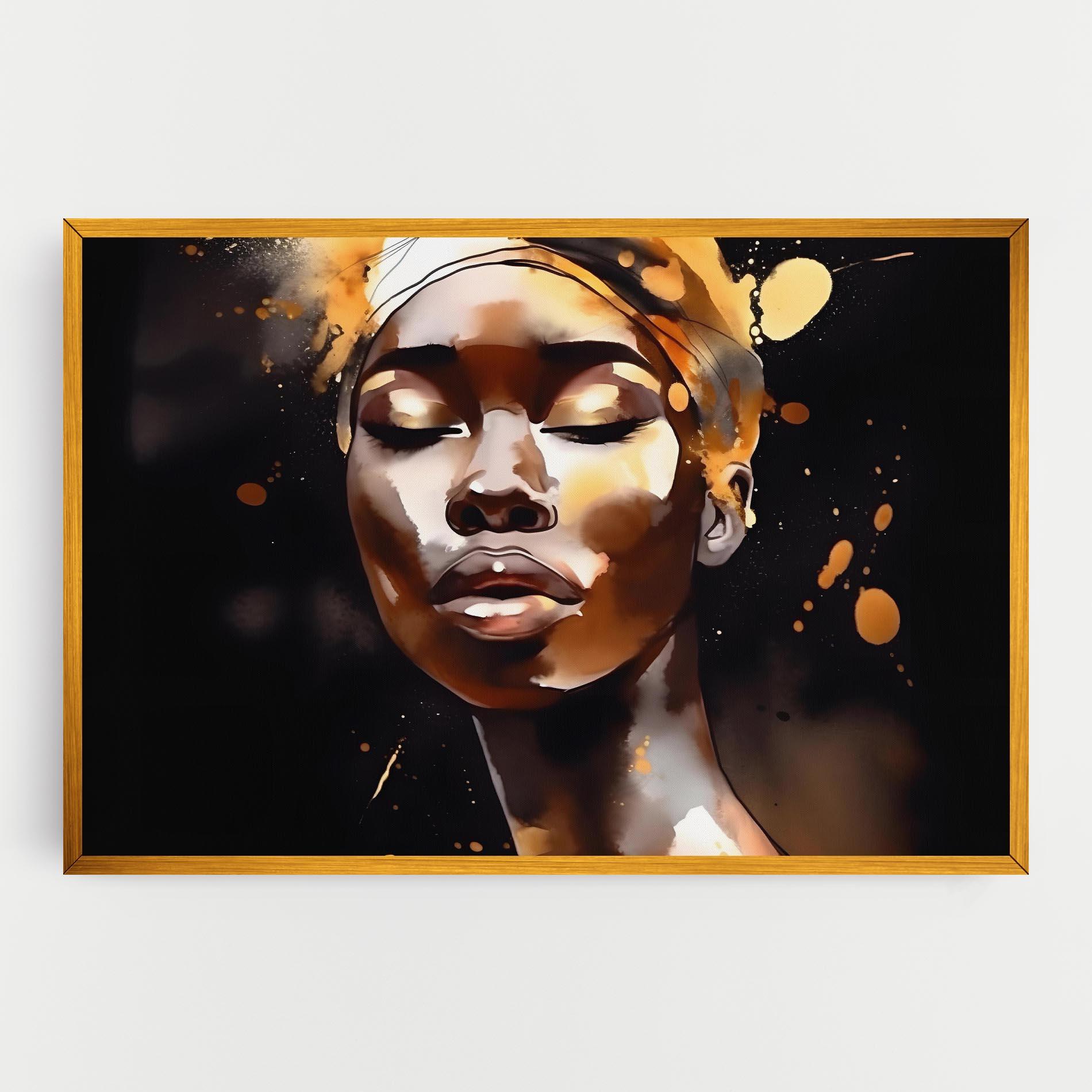 Картина на платно Abstract Gold Woman mockup 0