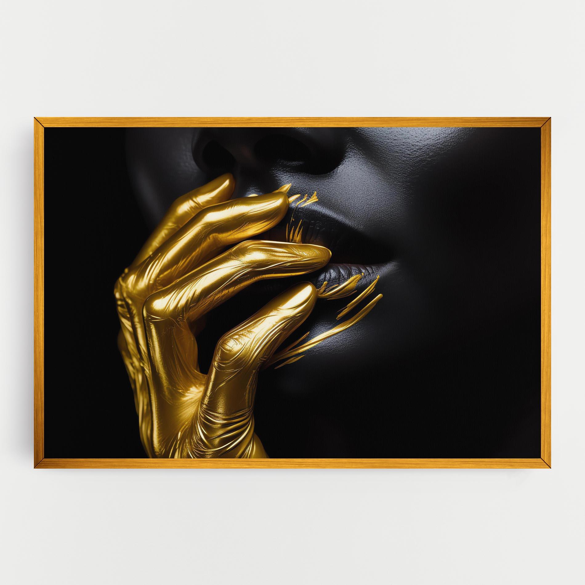 Картина на платно Gold Small Hand mockup 0