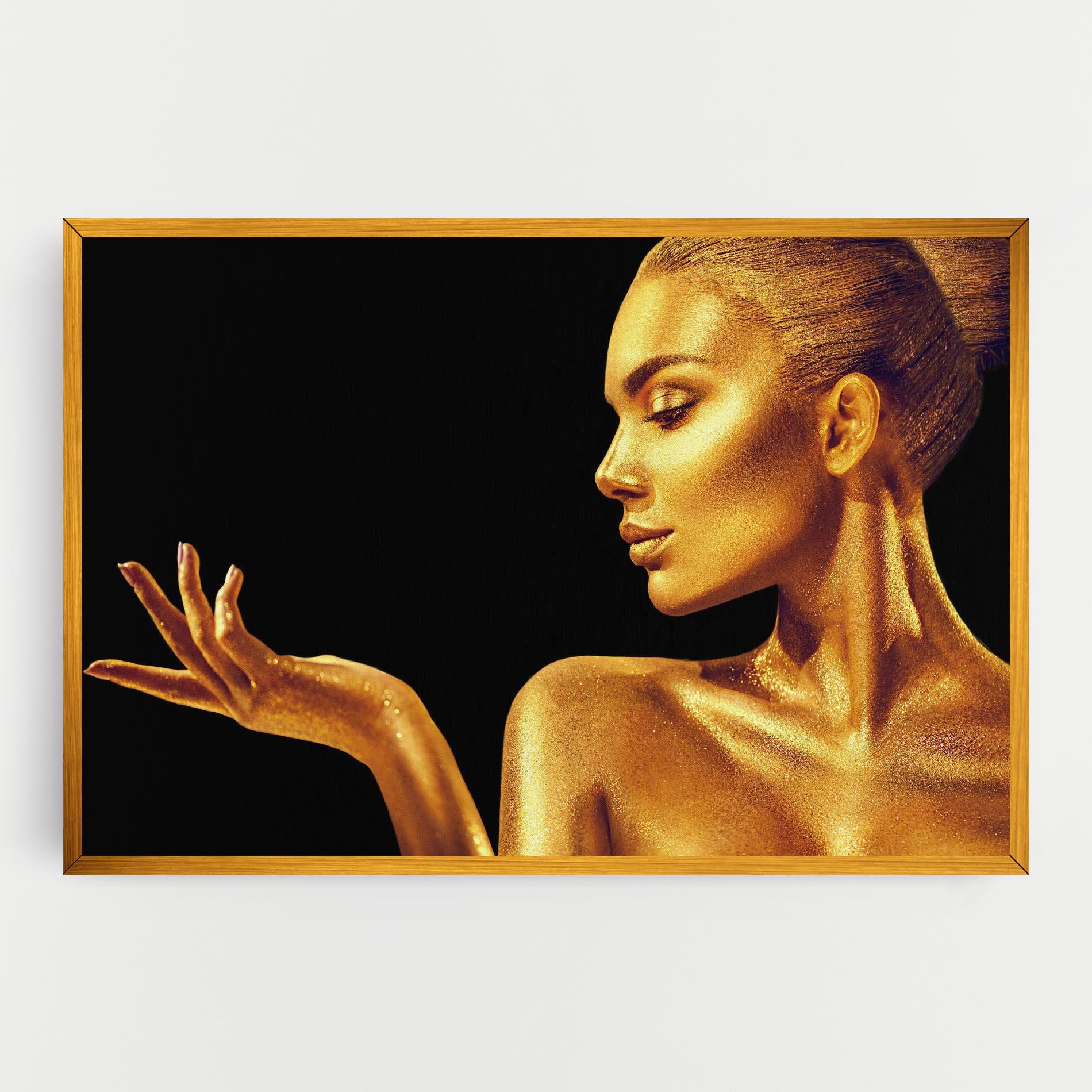 Картина на платно Golden Glamour mockup 0