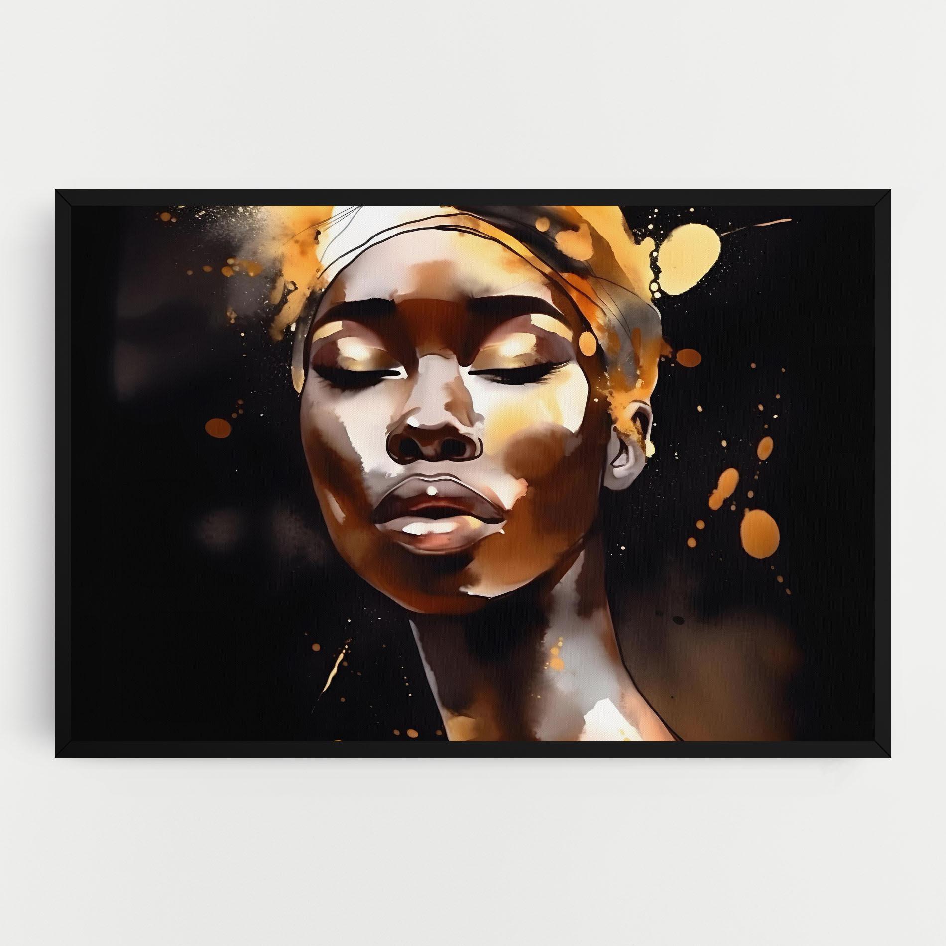 Картина на платно Abstract Gold Woman mockup 0