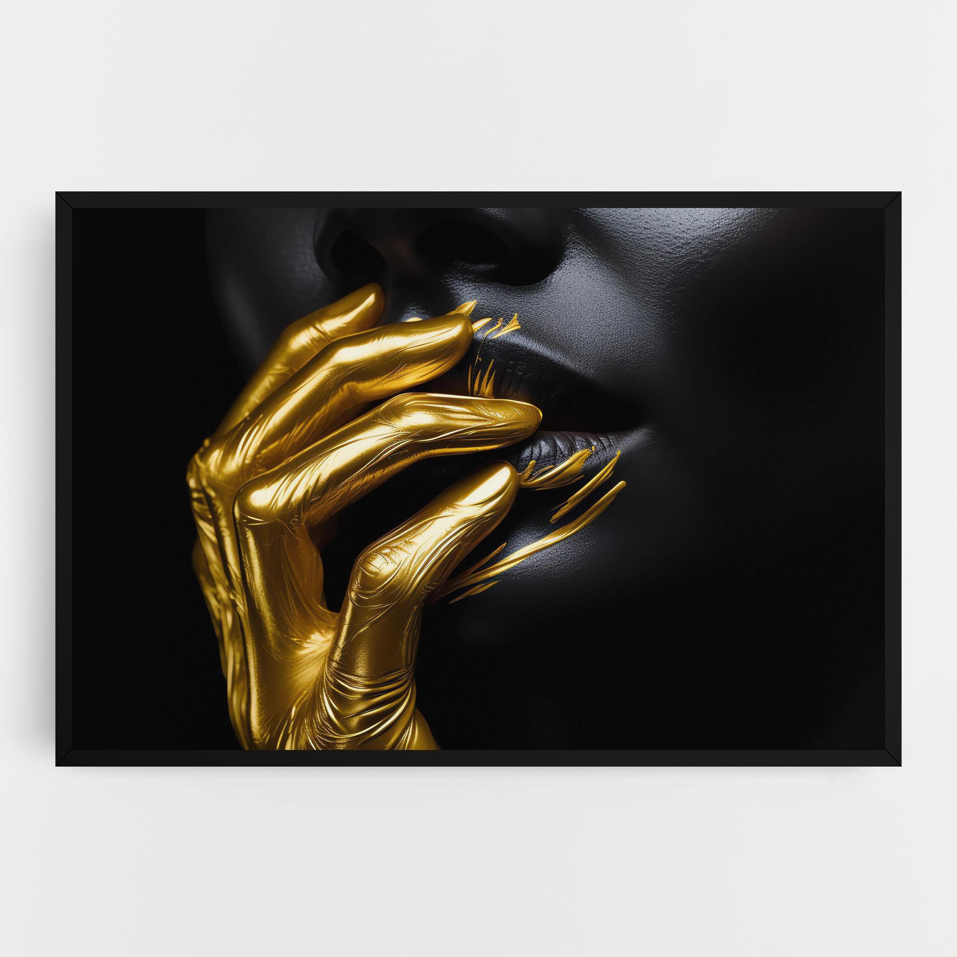 Картина на платно Gold Small Hand mockup 0