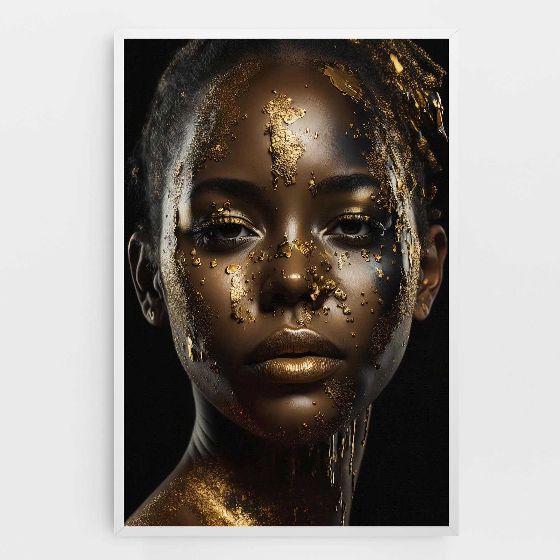 Attractive Gold Woman mockup 0