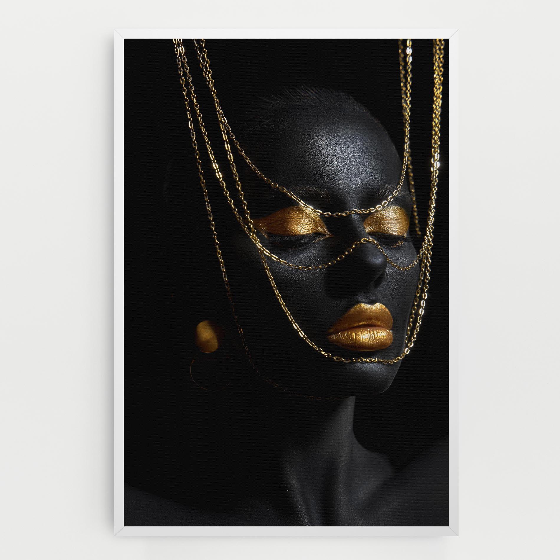 Картина на платно Gold Chain Girl mockup 0