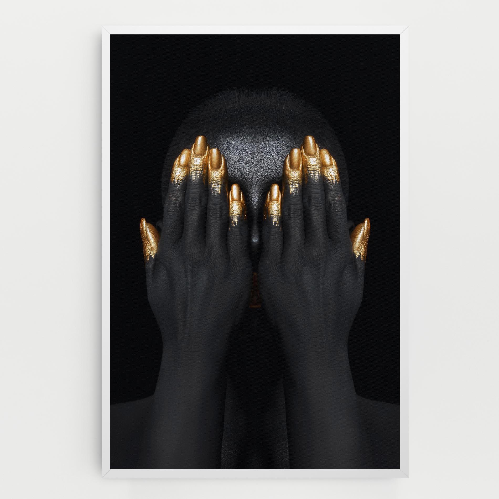 Картина на платно Gold Fingertips Chain mockup 0