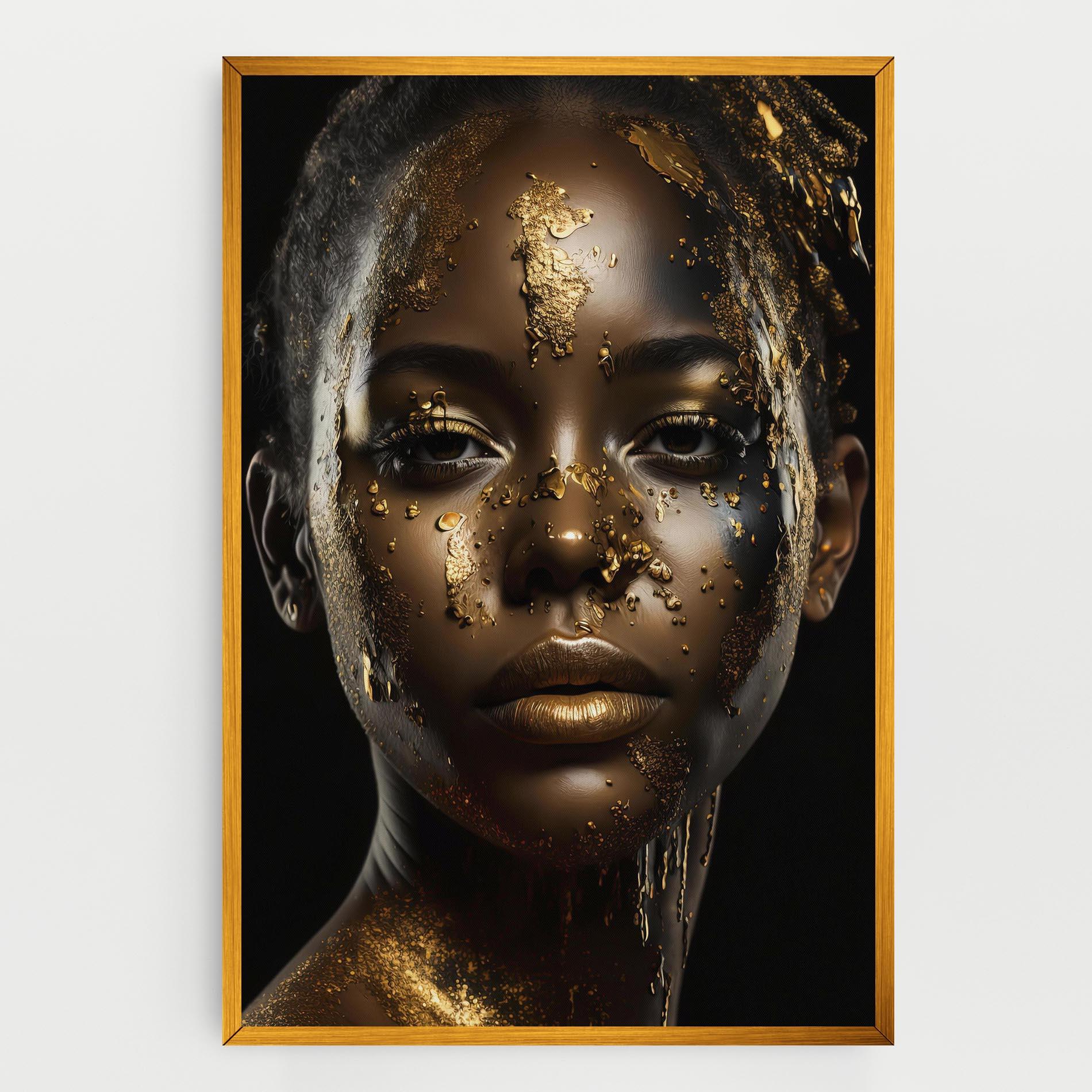 Картина на платно Attractive Gold Woman mockup 0