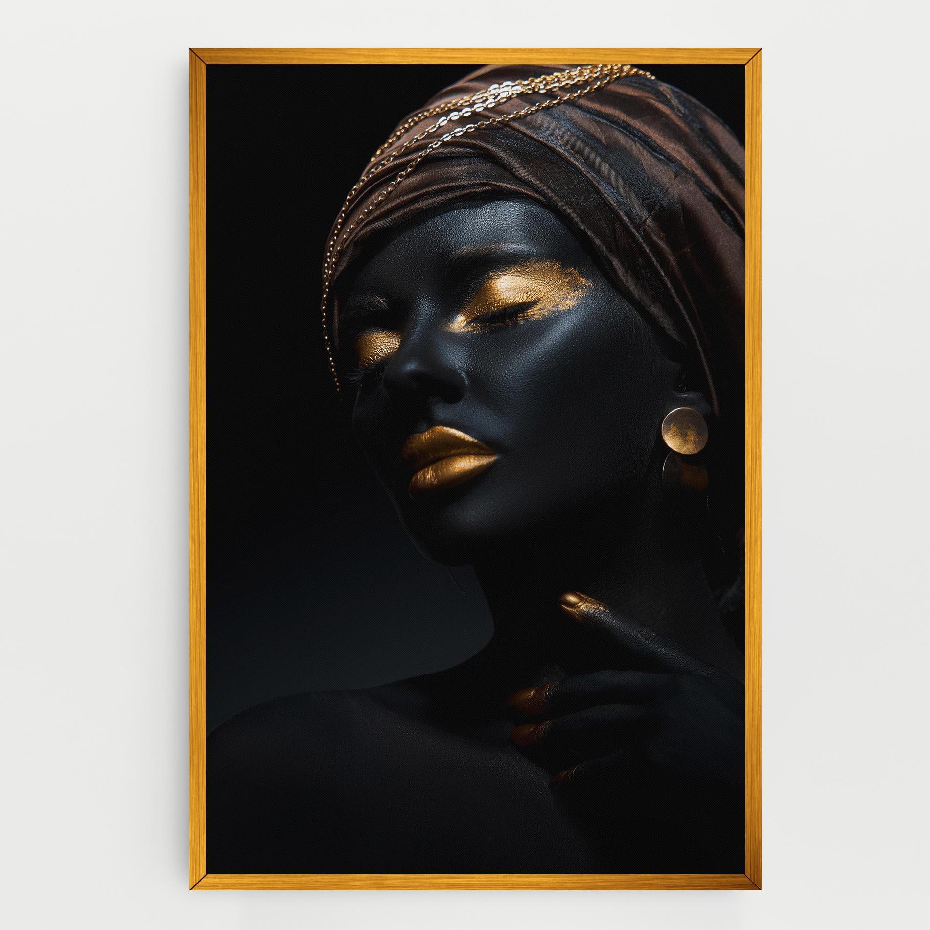 Картина на платно Black Gold Skin mockup 0