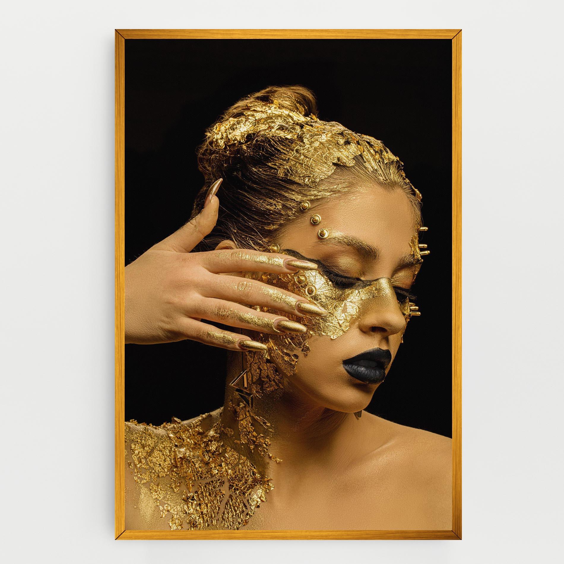 Картина на платно Festive Golden Makeup mockup 0