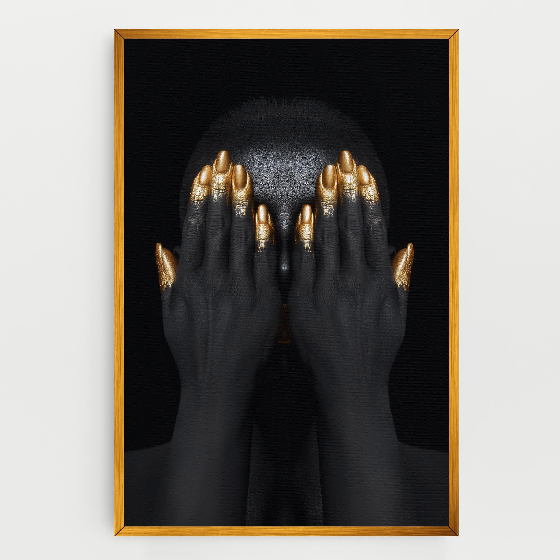 Картина на платно Gold Fingertips Chain mockup 0