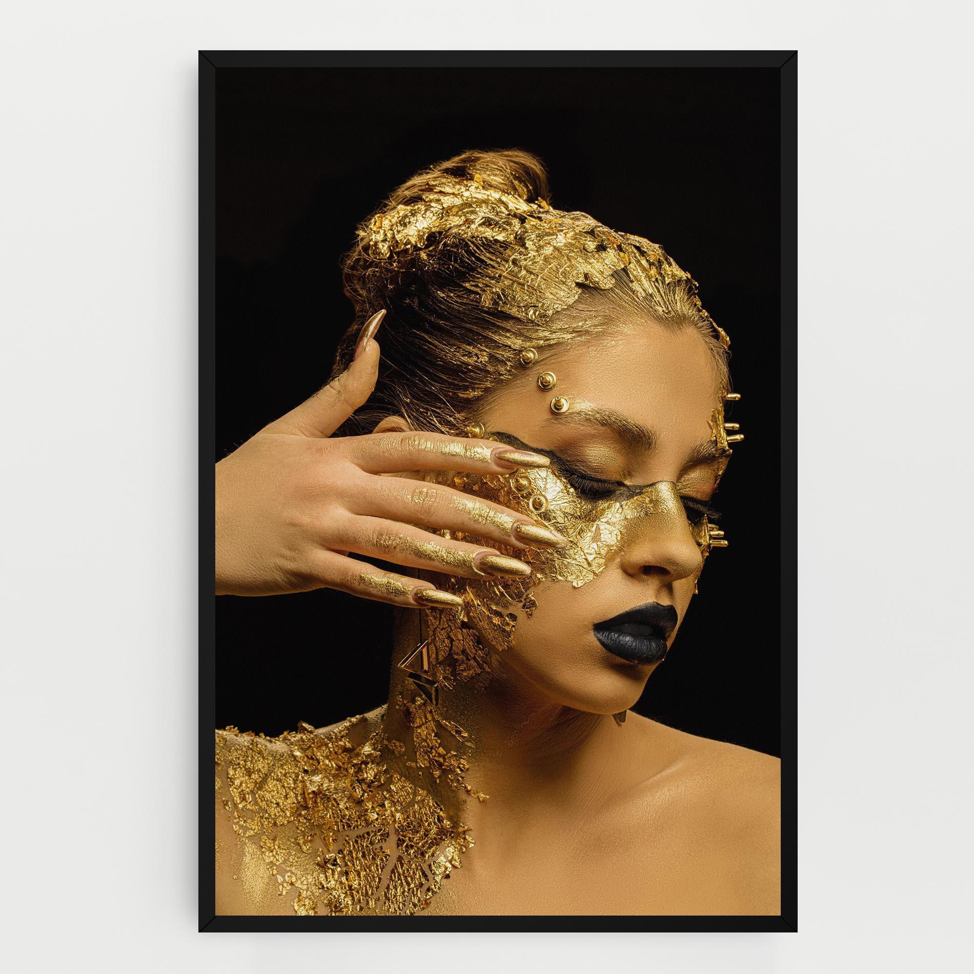 Картина на платно Festive Golden Makeup mockup 0