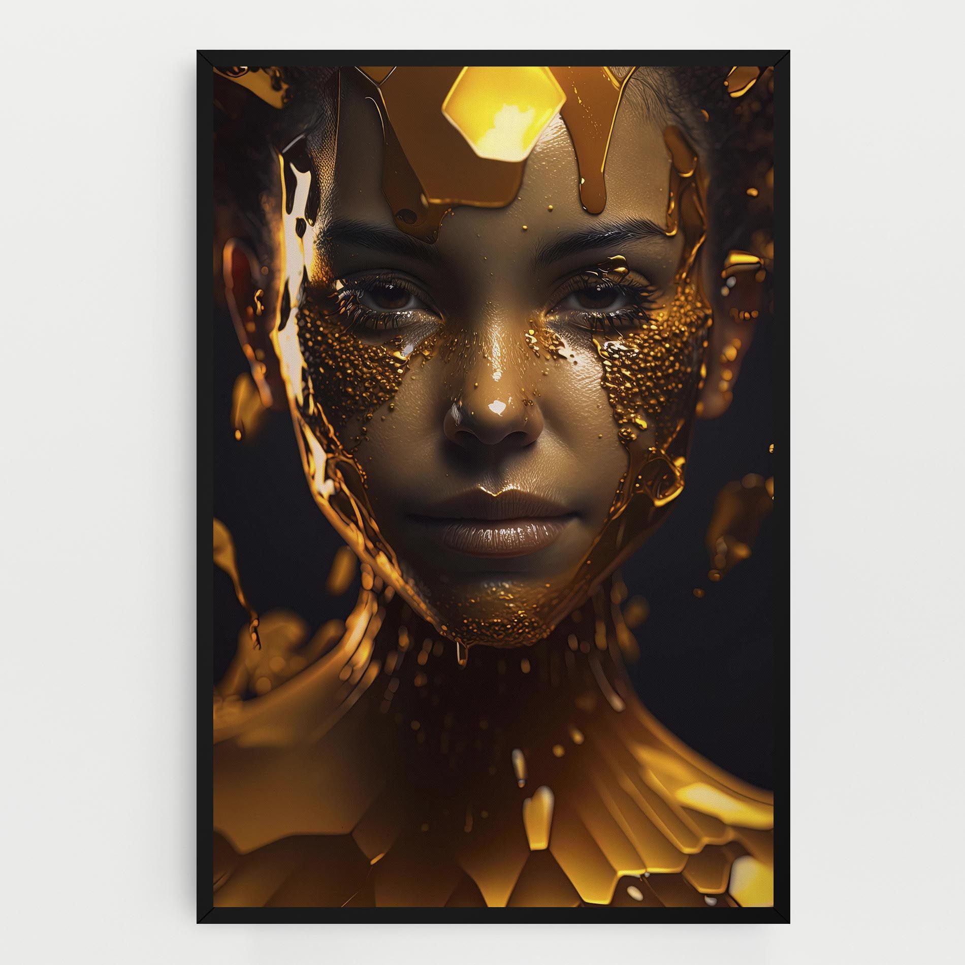 Gold Honeycomb Girl mockup 0