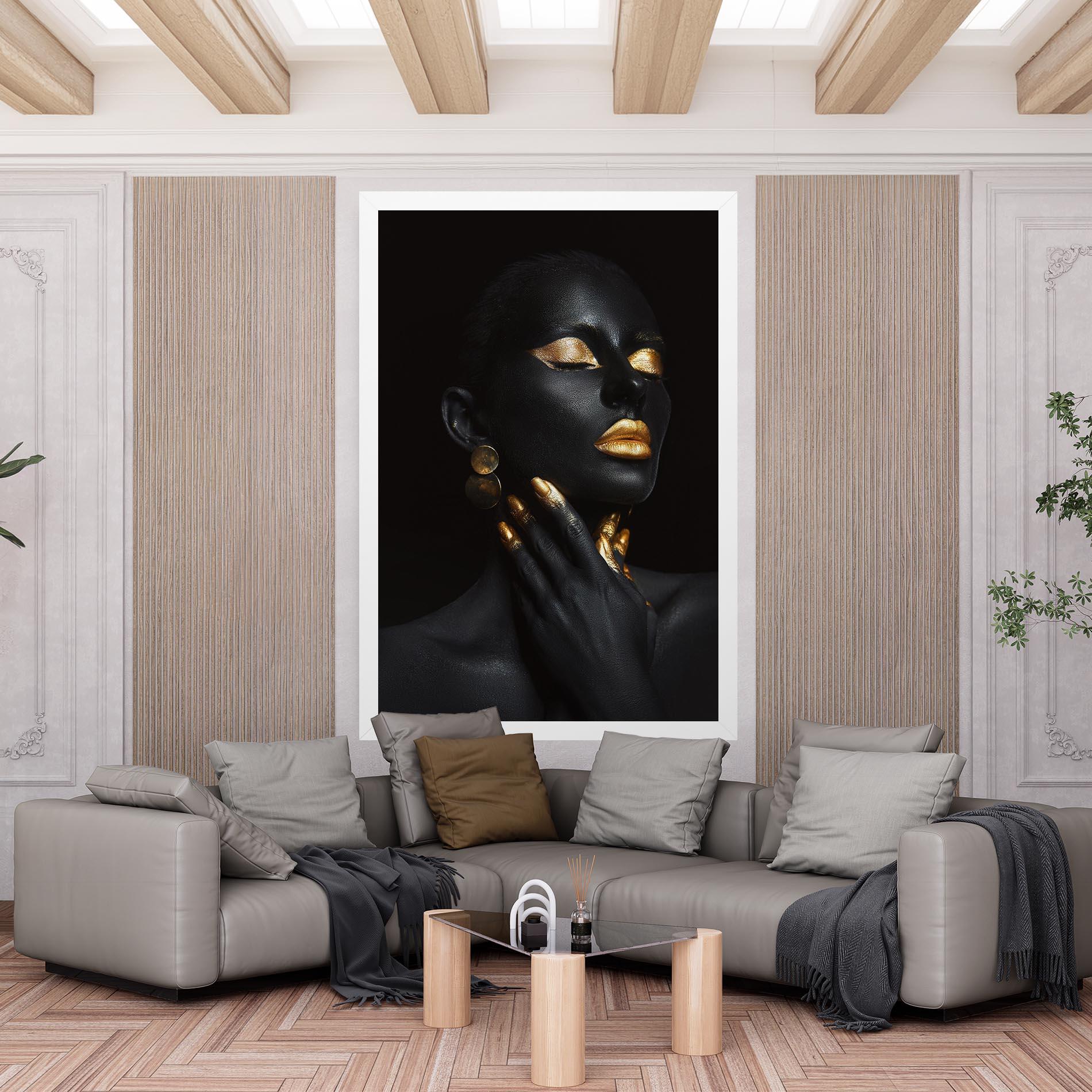 Картина на платно Eyelids Gold Makeup mockup 6