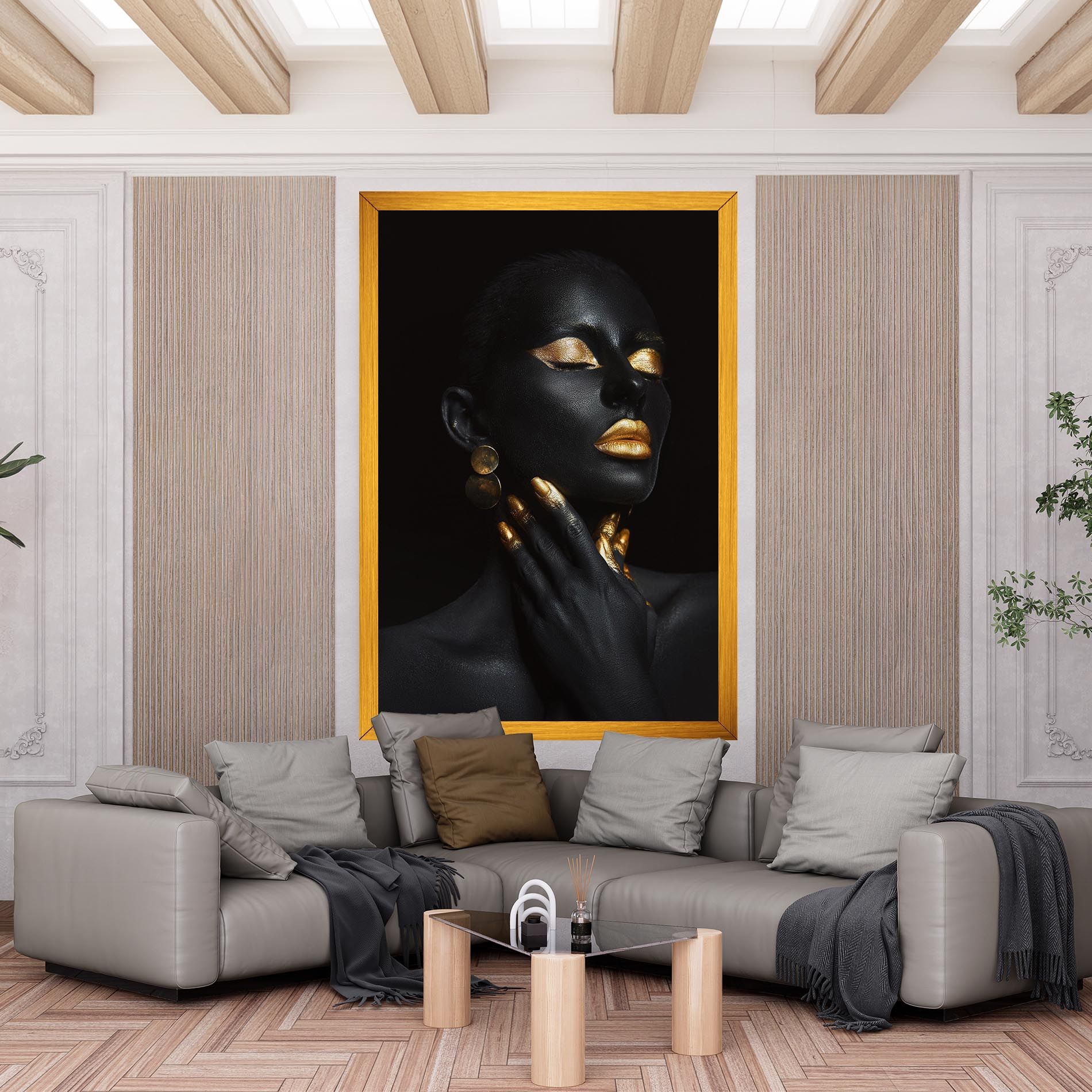 Eyelids Gold Makeup mockup 6