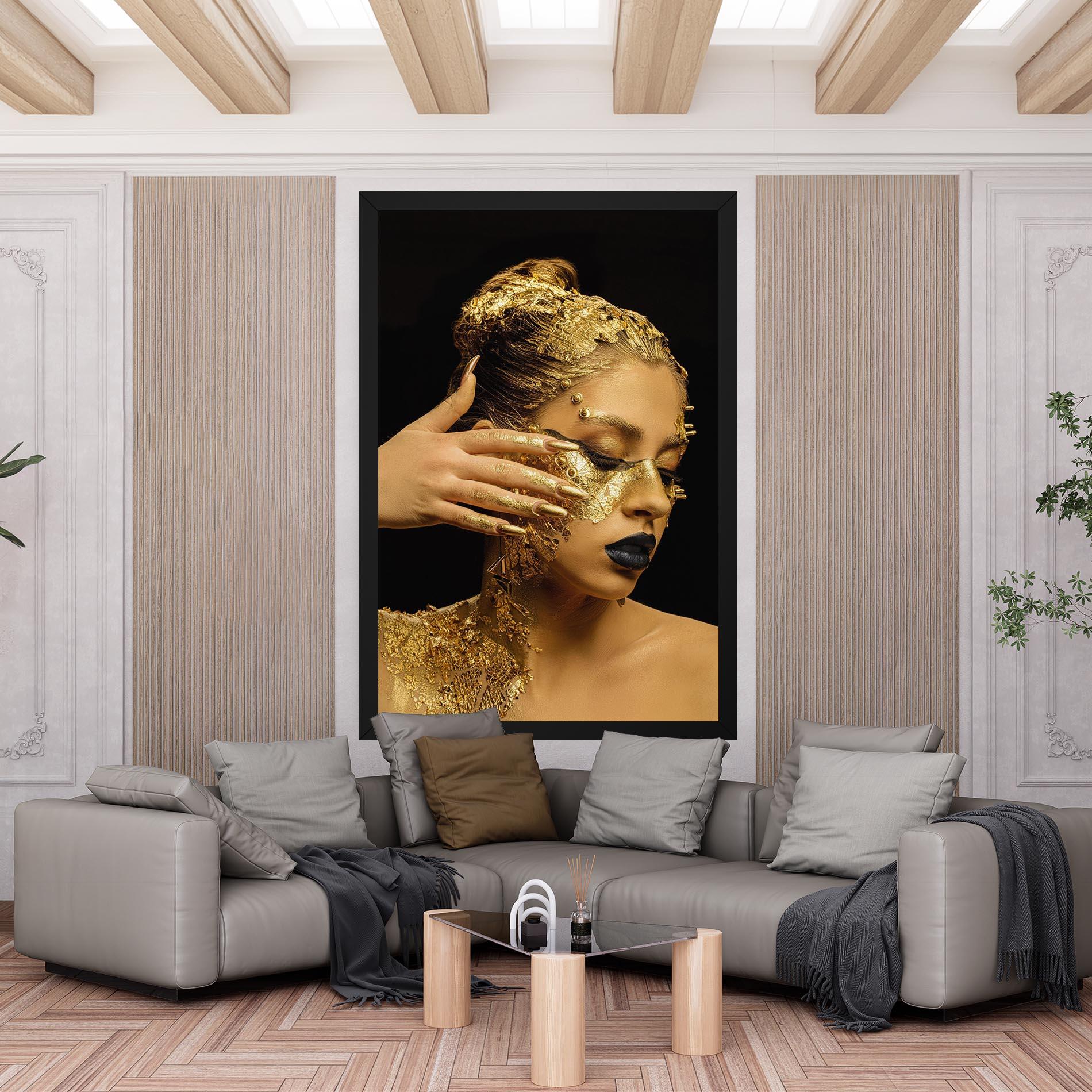 Картина на платно Festive Golden Makeup mockup 6