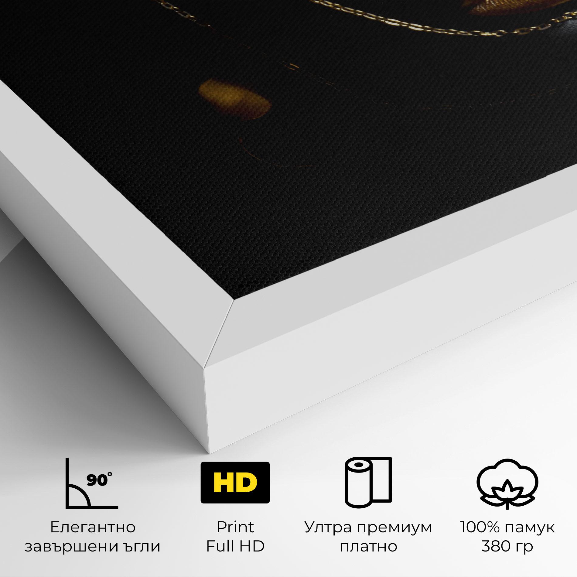 Картина на платно Gold Chain Girl mockup 4